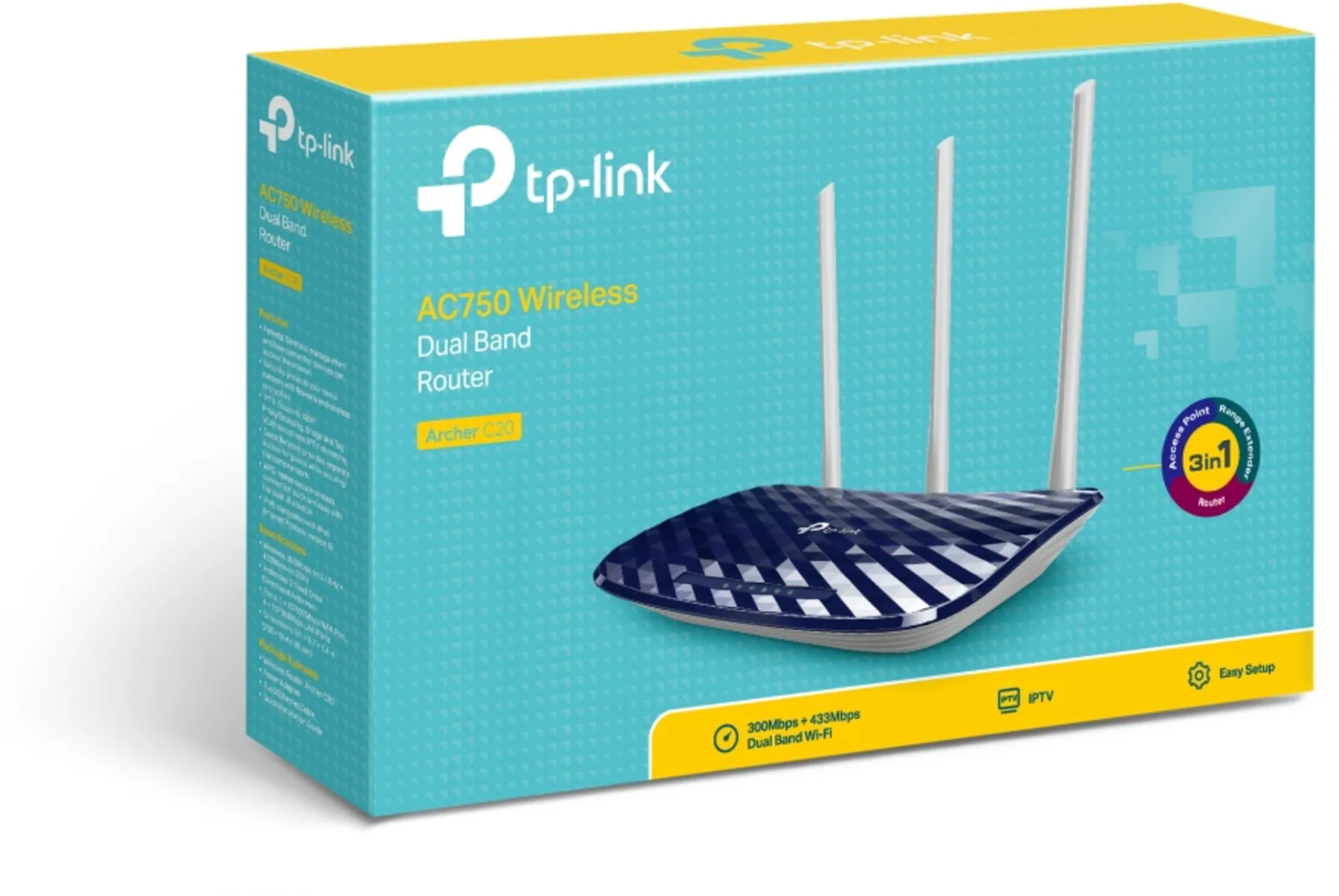 Imagen 3 de Routher TP-Link Archer C20, Inalámbrico Banda Dual AC750