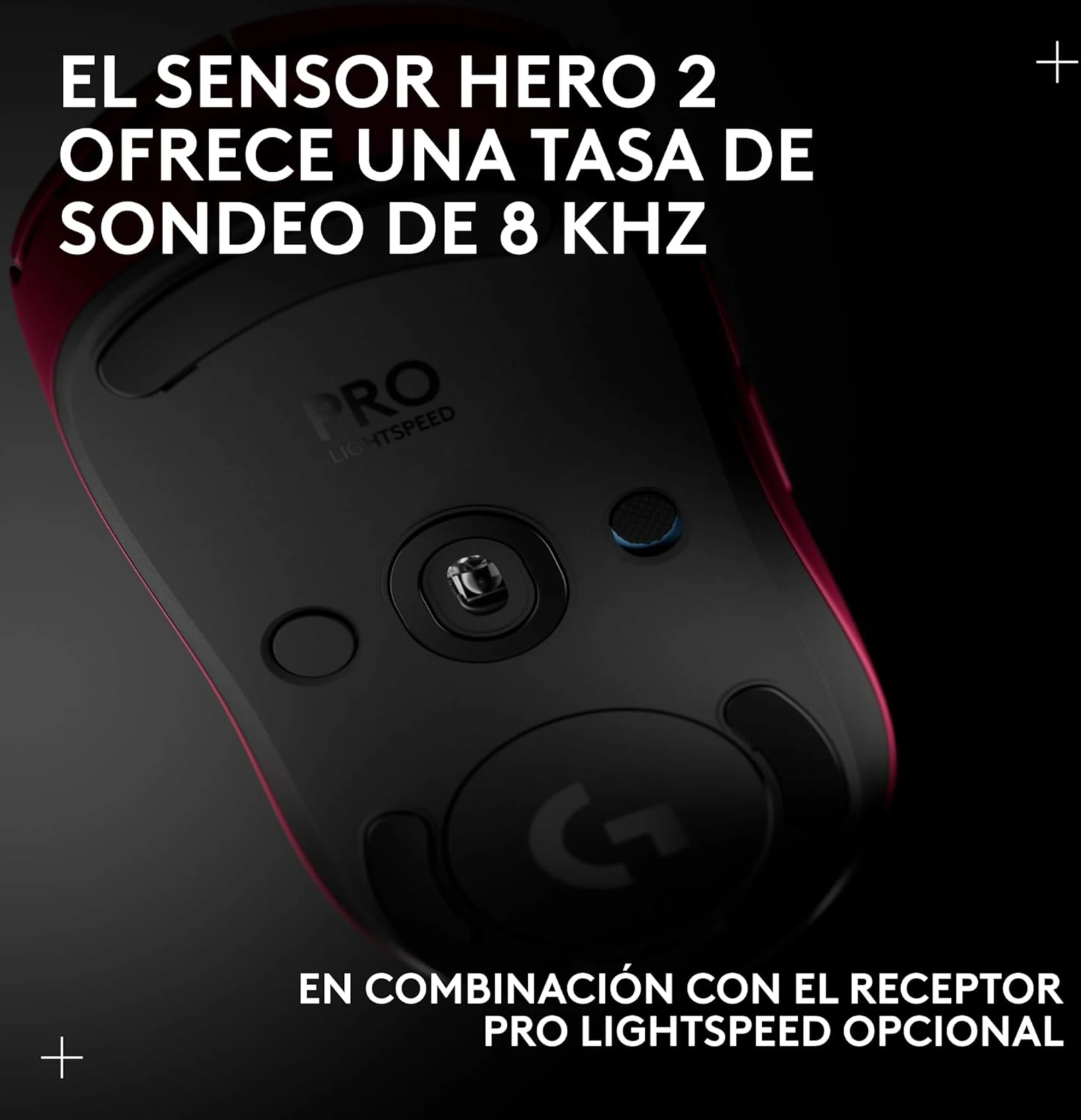 Imagen 12 de Mouse Gamer Logitech Pro 2 LIGHTSPEED Inalámbrico Sensor HERO 2 Rosa