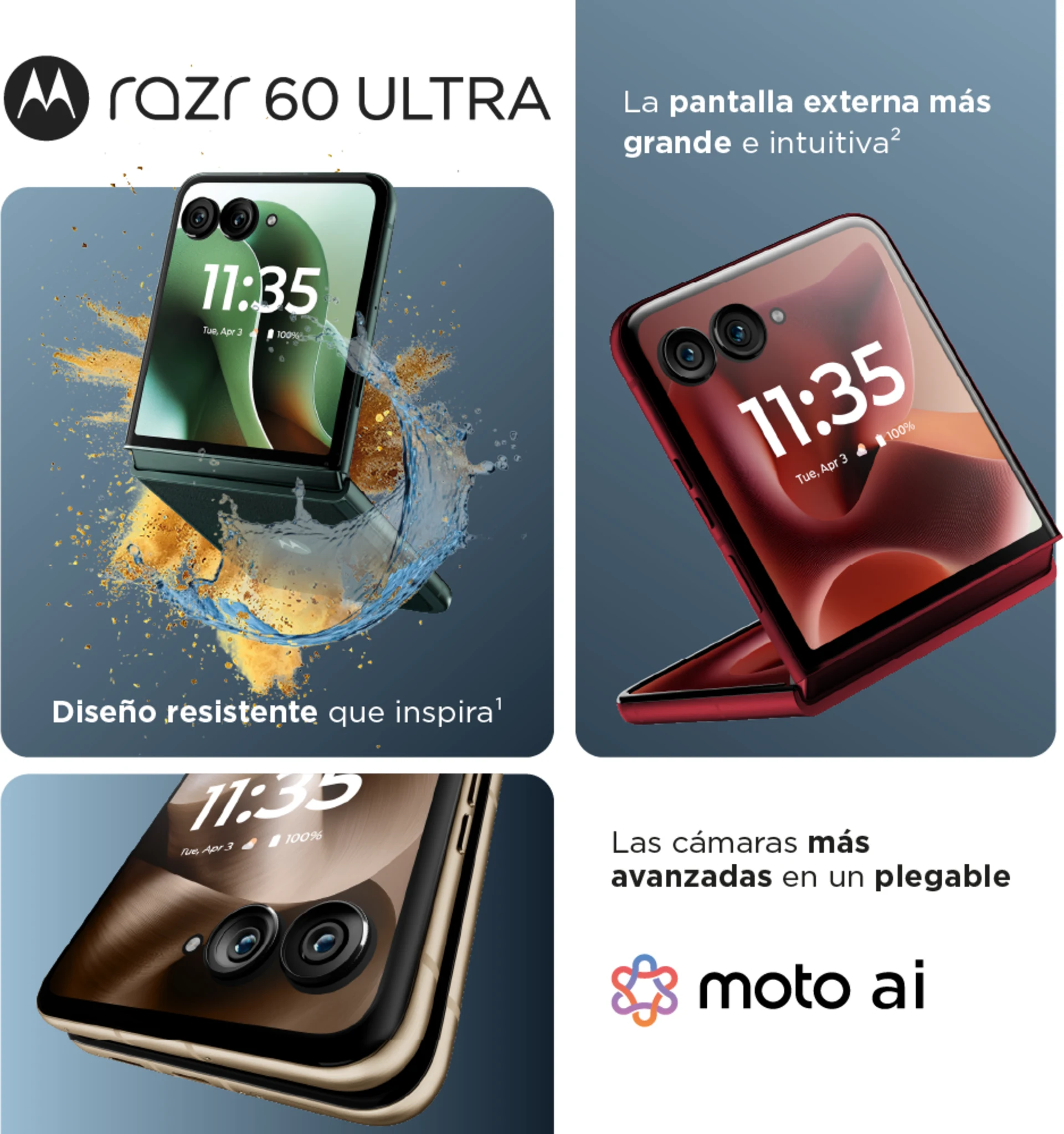 Imagen 2 de Celular Motorola Razr 60 Ultra Memoria 1TB RAM 16GB 50MP 7' Café