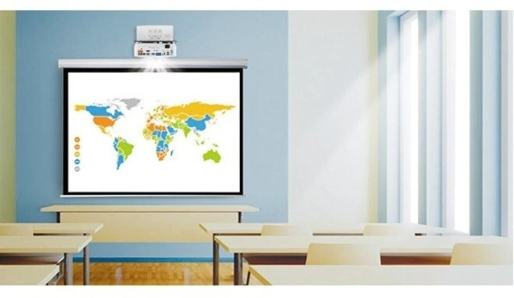 Imagen 3 de Proyector Interactivo BenQ MV826STH DLP, 3500 LUMENES WXGA 1280*800 2*HDMI USB-A