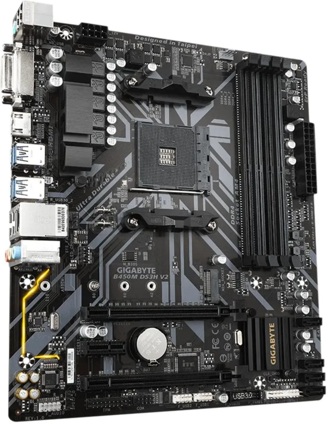Imagen 1 de Gigabyte B450M-DS3H-V2 Micro ATX AM4 4 x DDR4