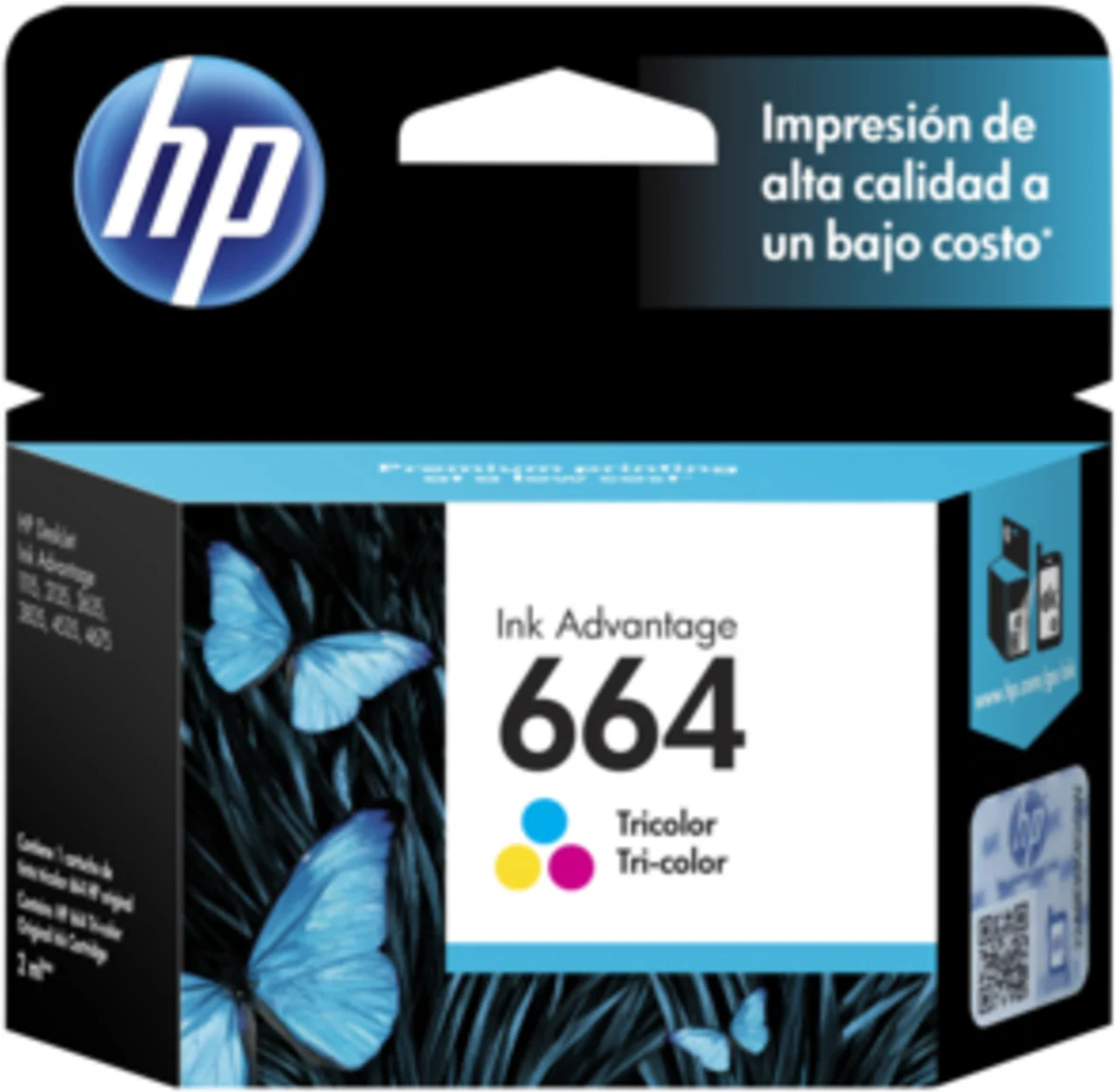 Imagen 4 de Cartridge HP 664 Tricolor Tinta para Deskjet IA 1115/2135/3635/3775, 100Pág 2ml 