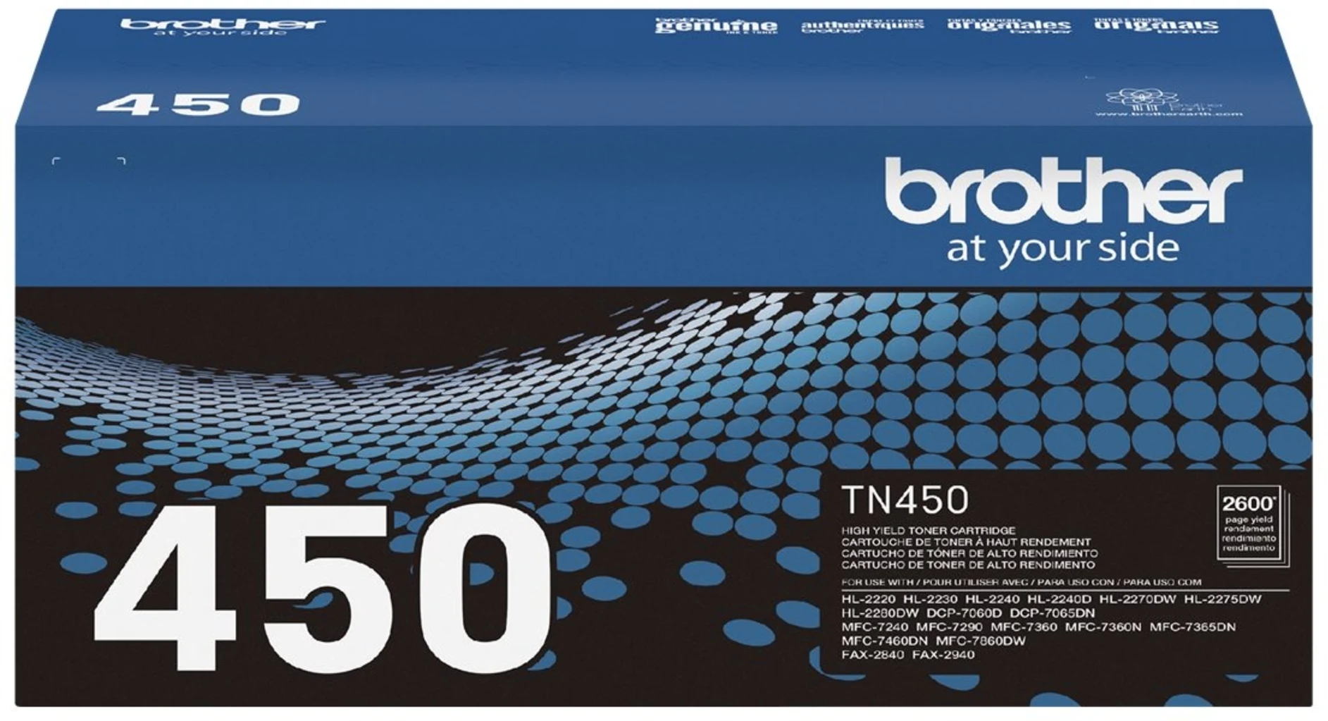 Imagen 1 de Toner Brother TN-450 Negro para MFC7360N/7460DN/7860DW DCP7060D/7065DN, 2600 Pág