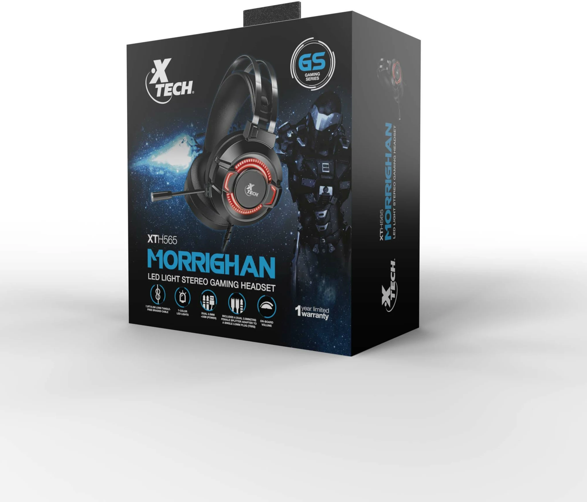 Imagen 7 de Audífonos Gamer Alámbricos Xtech XTH-565, LED c/Mic PC/Consolas Jack/USB Negro