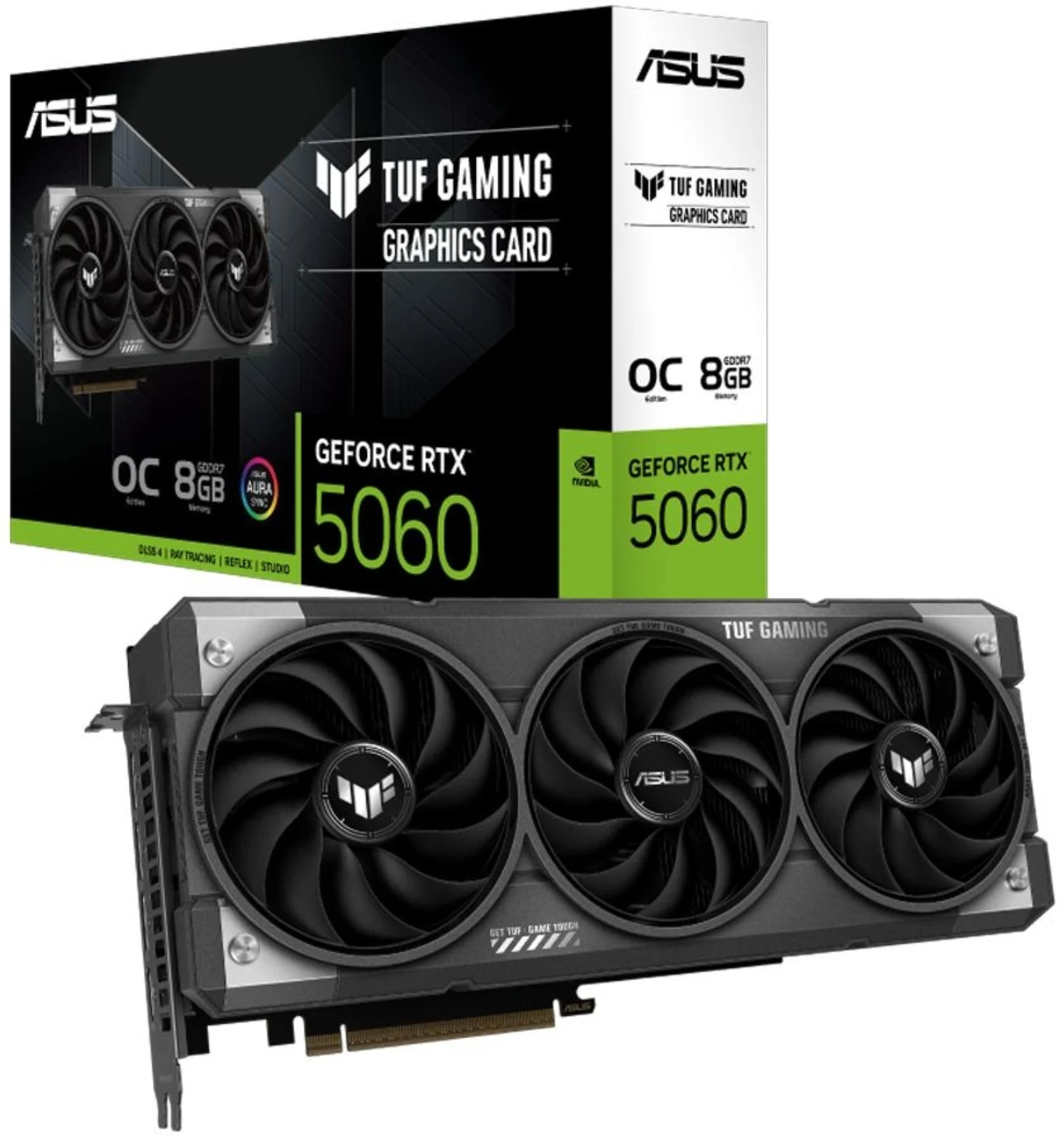 Imagen 0 de Tarjeta de Video Asus RUF RTX5060 O8G Gaming 8GB GDDR7 1*HDMI 3*DP 3.1Slot ARGB