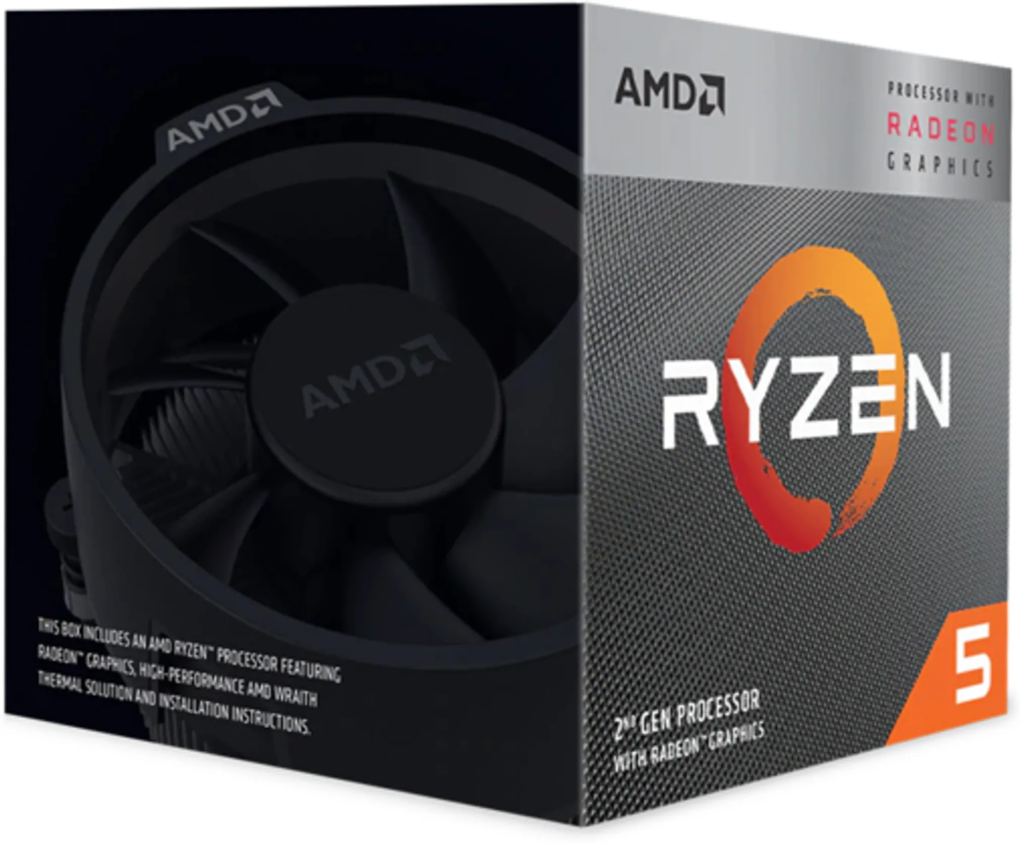 Imagen 0 de CPU AMD Ryzen 5 3400G 3.7-4.2GHz L3 4MB, 4 Núcleos, Soket AM4 c/Graf/Cooler