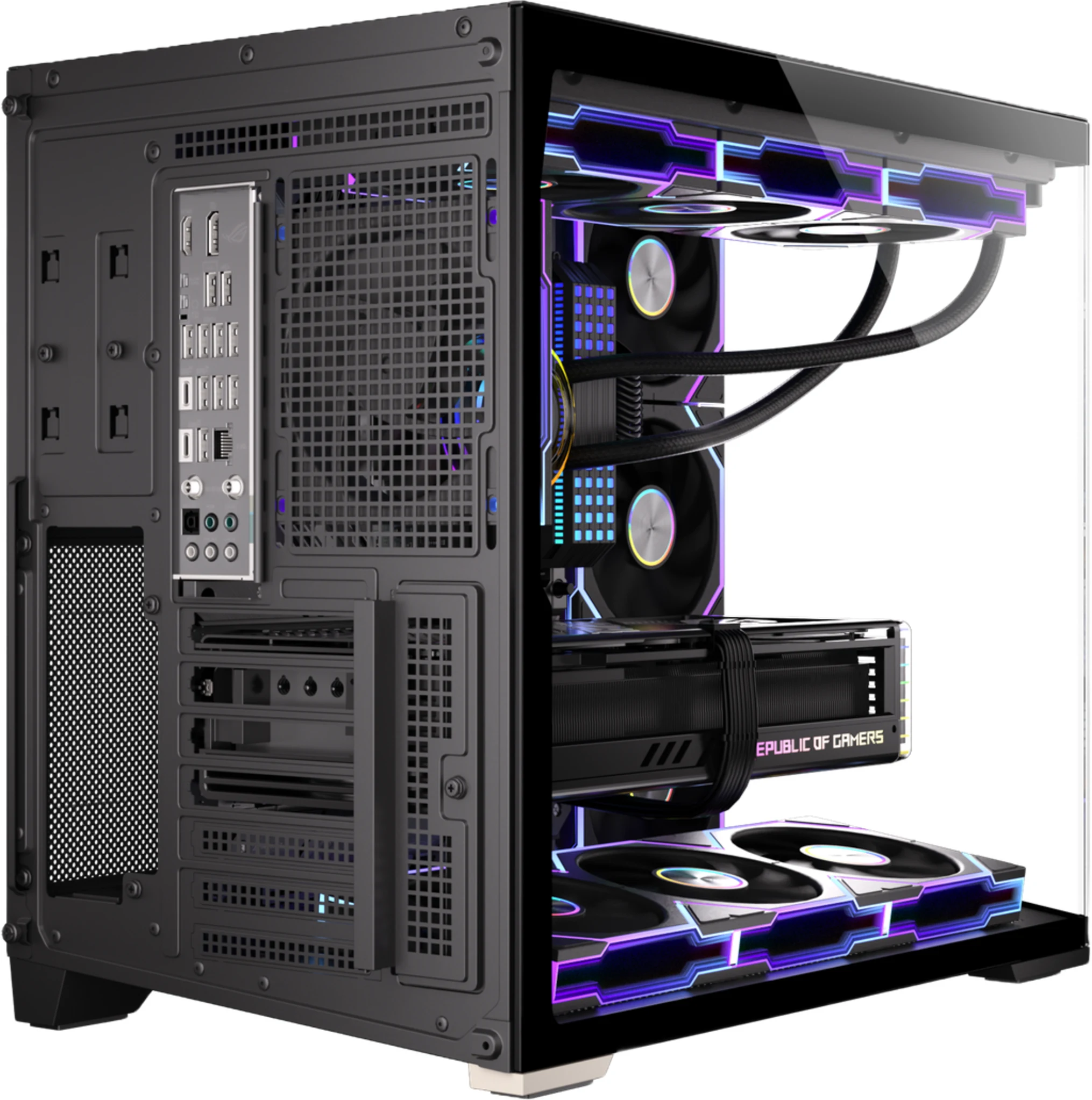 Imagen 3 de Gabinete Gamer ZERO MAX F8 270deg Vidrio Templado | ATX / Micro ATX | 7 Ventilad