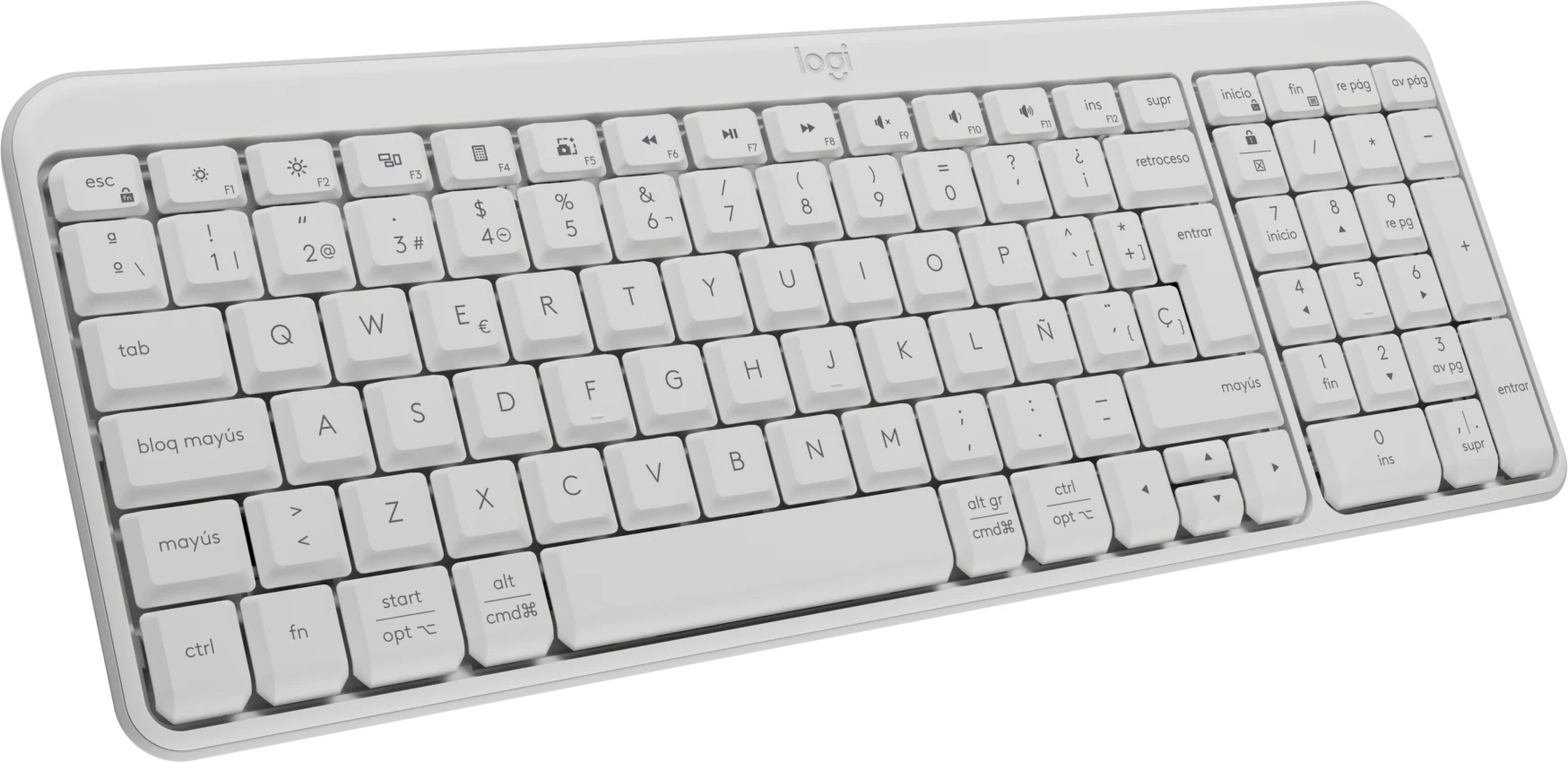 Imagen 3 de Teclado Inalámbrico Logitech K250 Epañol Qwerty Bluetooth Blanco