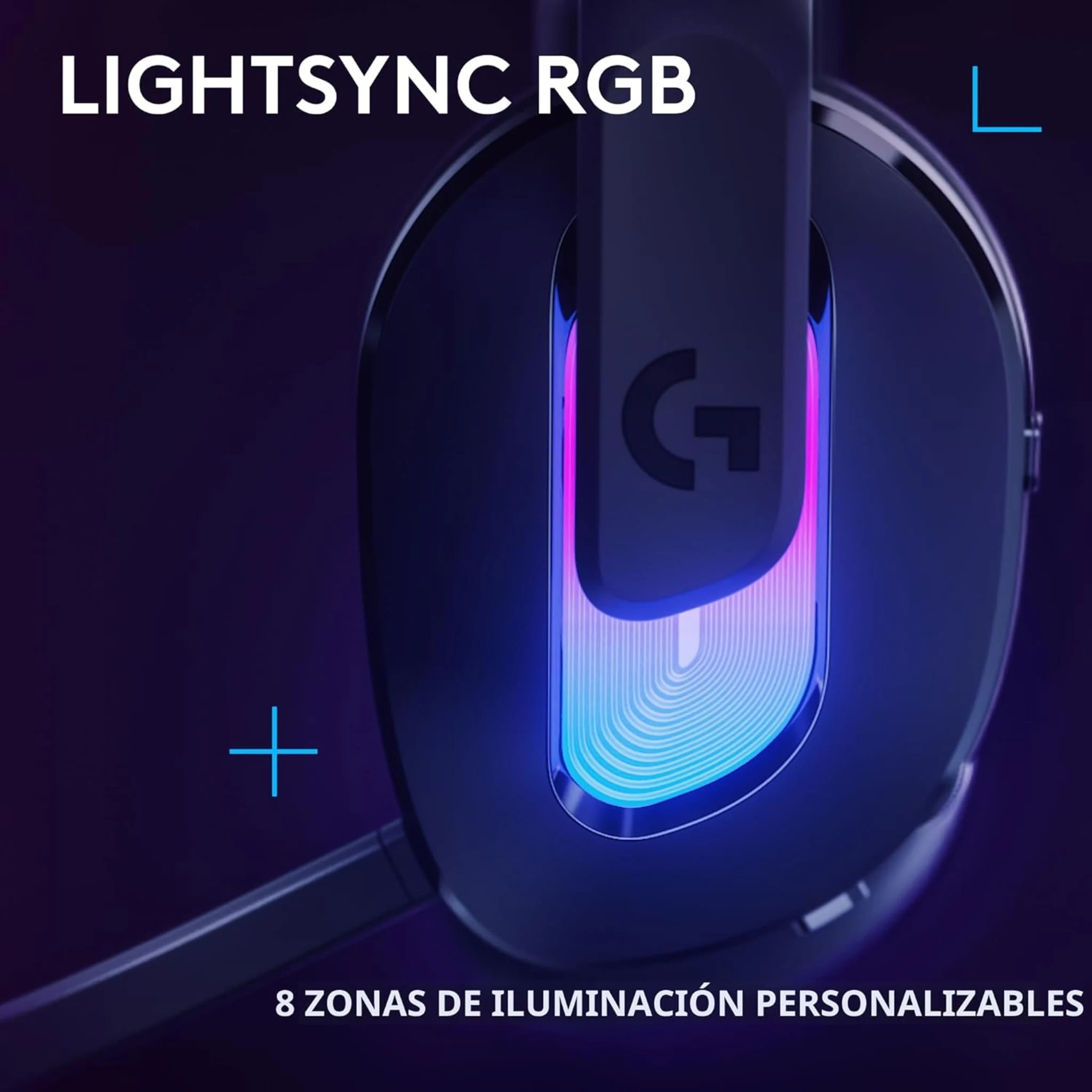 Imagen 1 de Audífonos Gamer Logitech G522, BT Lightspeed Alcance H/30 metros Color Negro