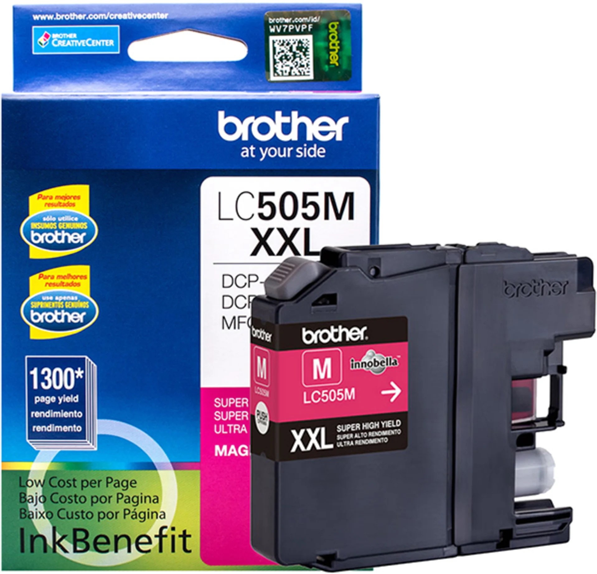 Imagen 2 de Cartucho de Tinta Brother LC505 Magenta aprox 1300 páginas p/ Brother DCP-J10