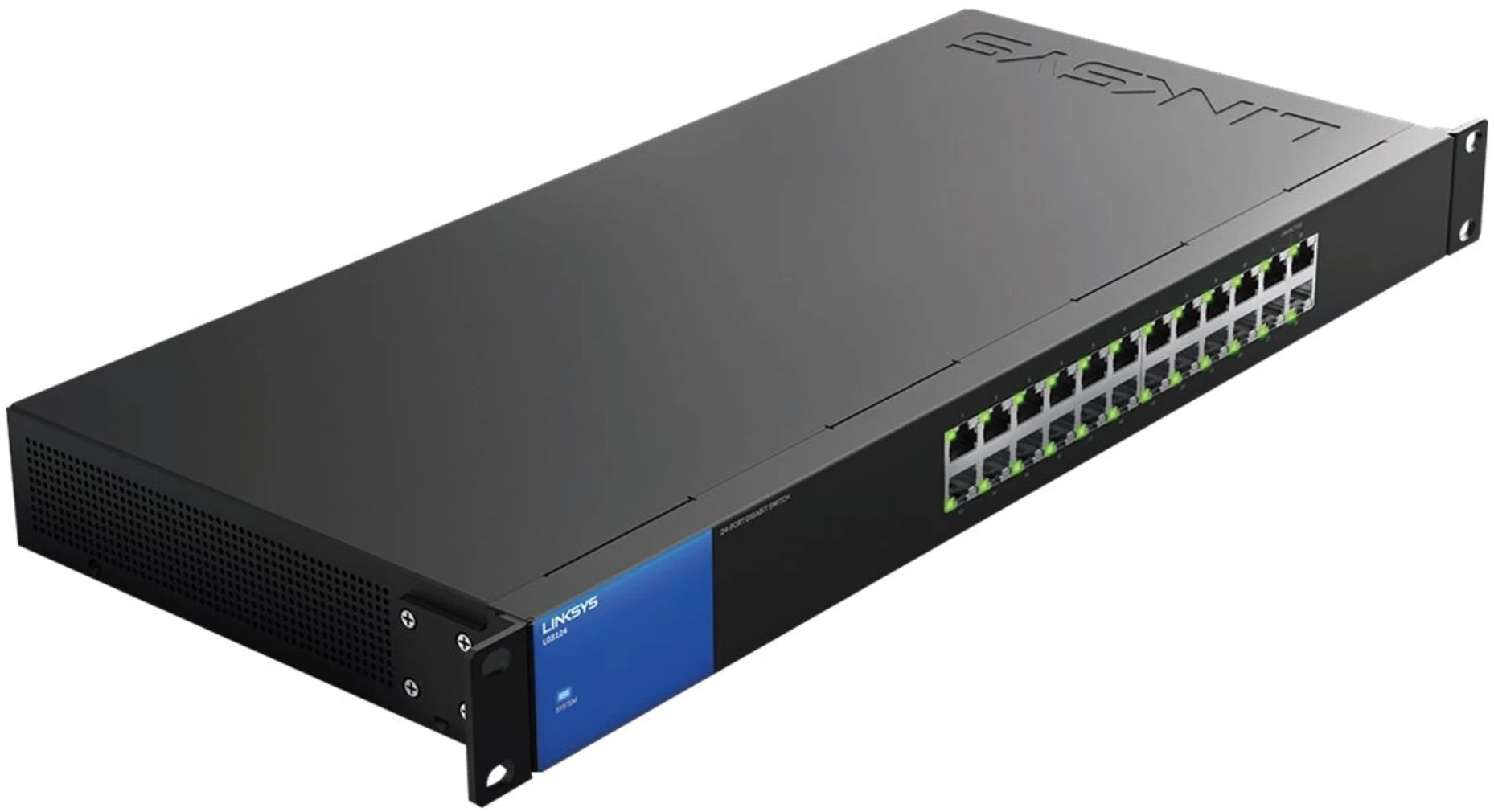 Imagen 3 de Switch Linksys LGS124, 24 Prts Gigabit 10/100/1000 48Gbps Montaje Bastidor Metal