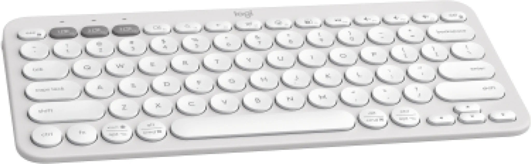 Imagen 2 de Teclado Inalámbrico Logitech Pebble Keys 2 K380S, Bluetooth Dongle USB Esp Blanc