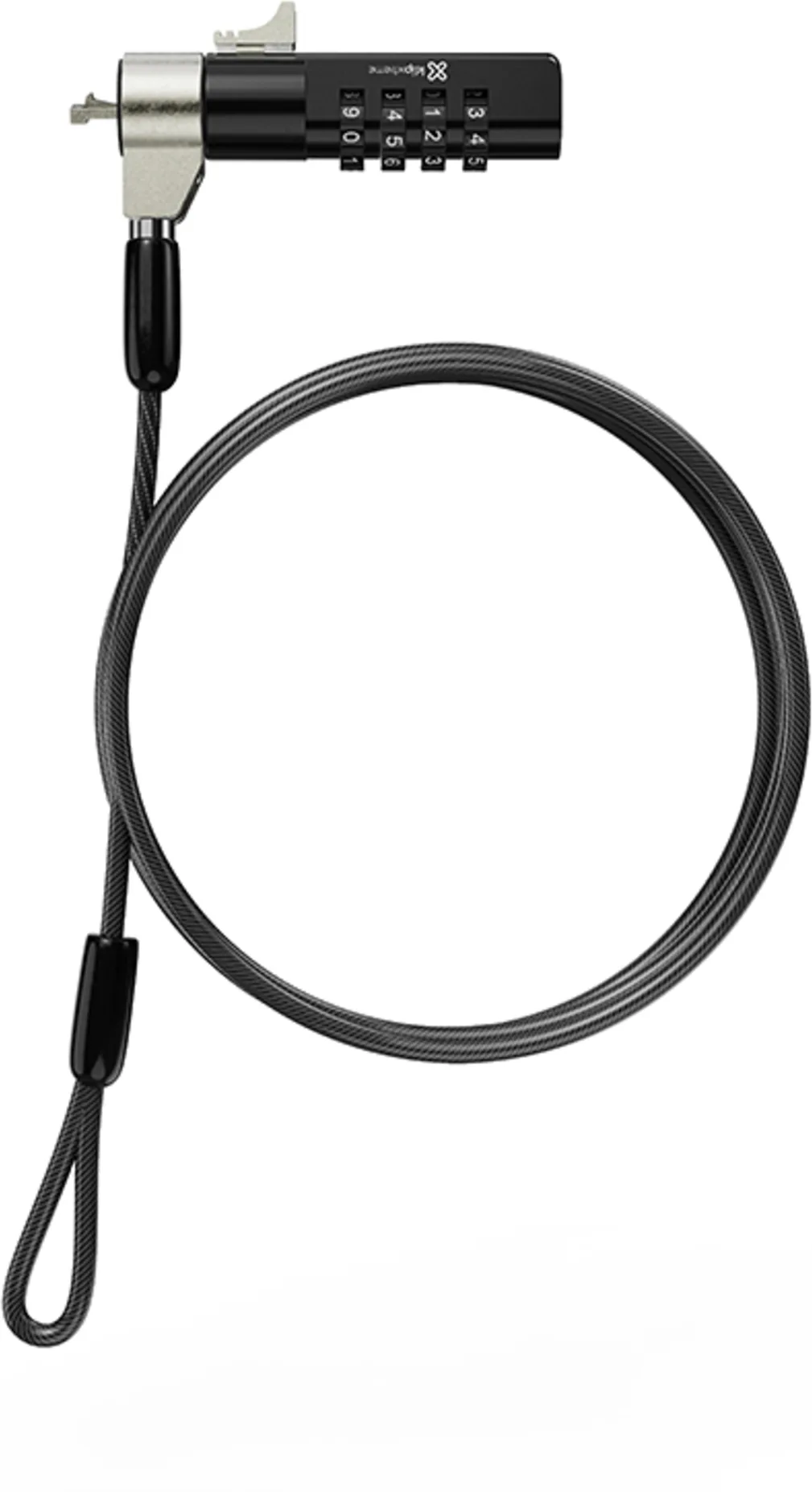 Imagen 0 de Cable de Seguridad KlipX KSD-360 Slot Estandar T-bar Tipo K Long 2 mts CON CLAVE