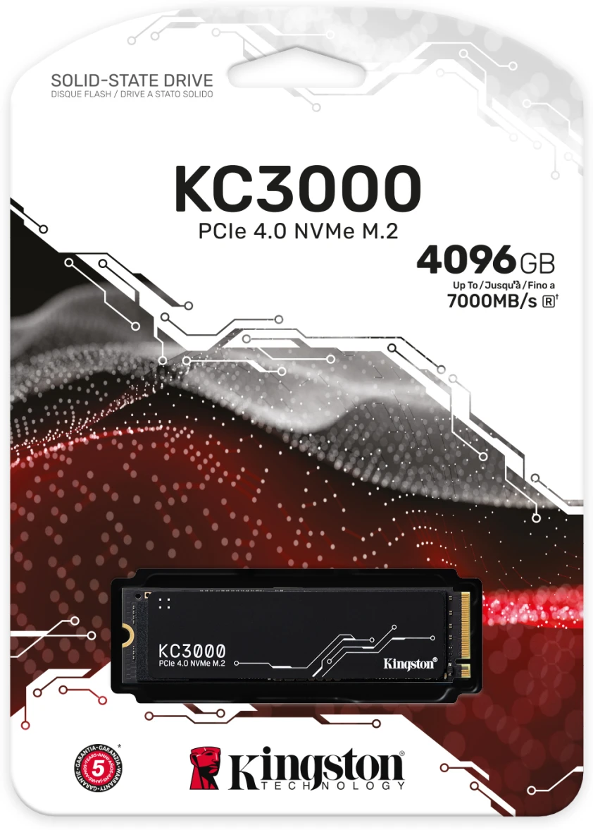 Imagen 3 de Unidad SSD Kingston KC3000 4TB M.2 22*80 PCIe4x4 NVMe Lec7000MB/s Esc7000MB/s
