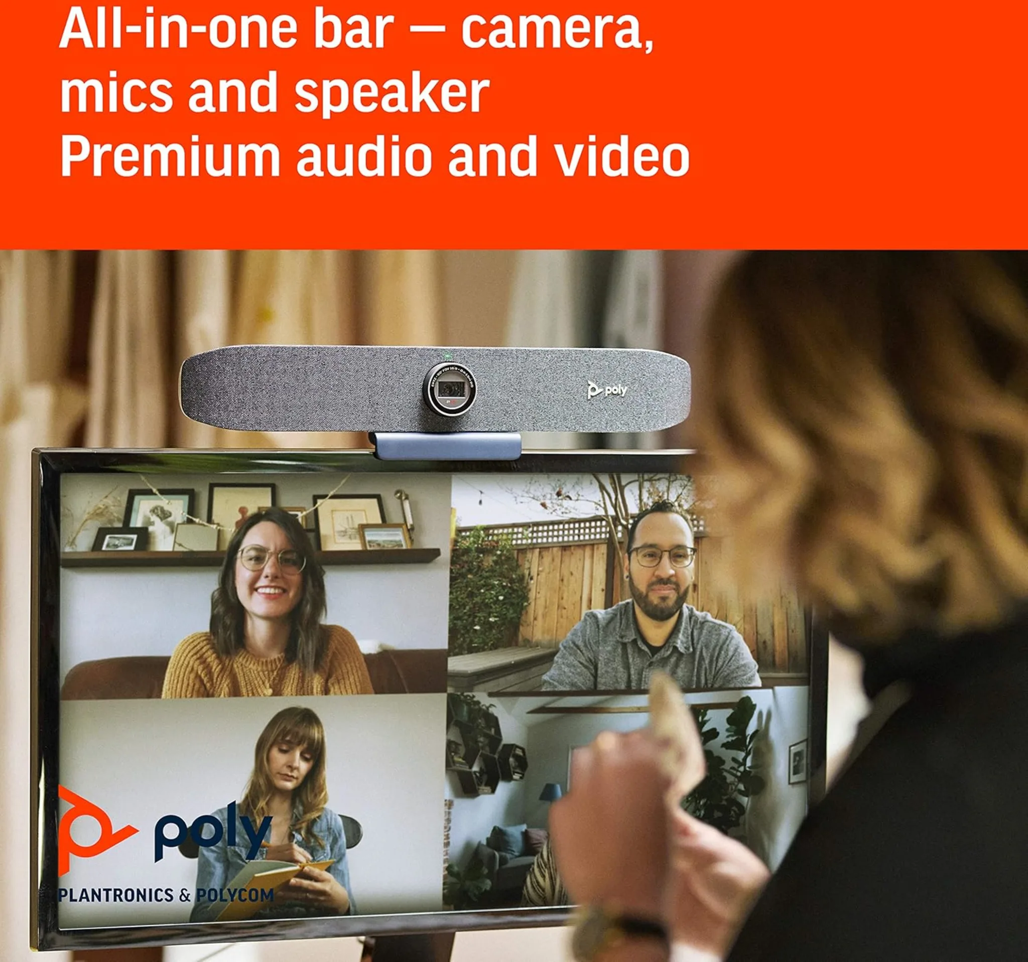 Imagen 8 de Barra de Video Conferencia Poly Studio P15, Cámara 4k UHD Cert por Zoom 
