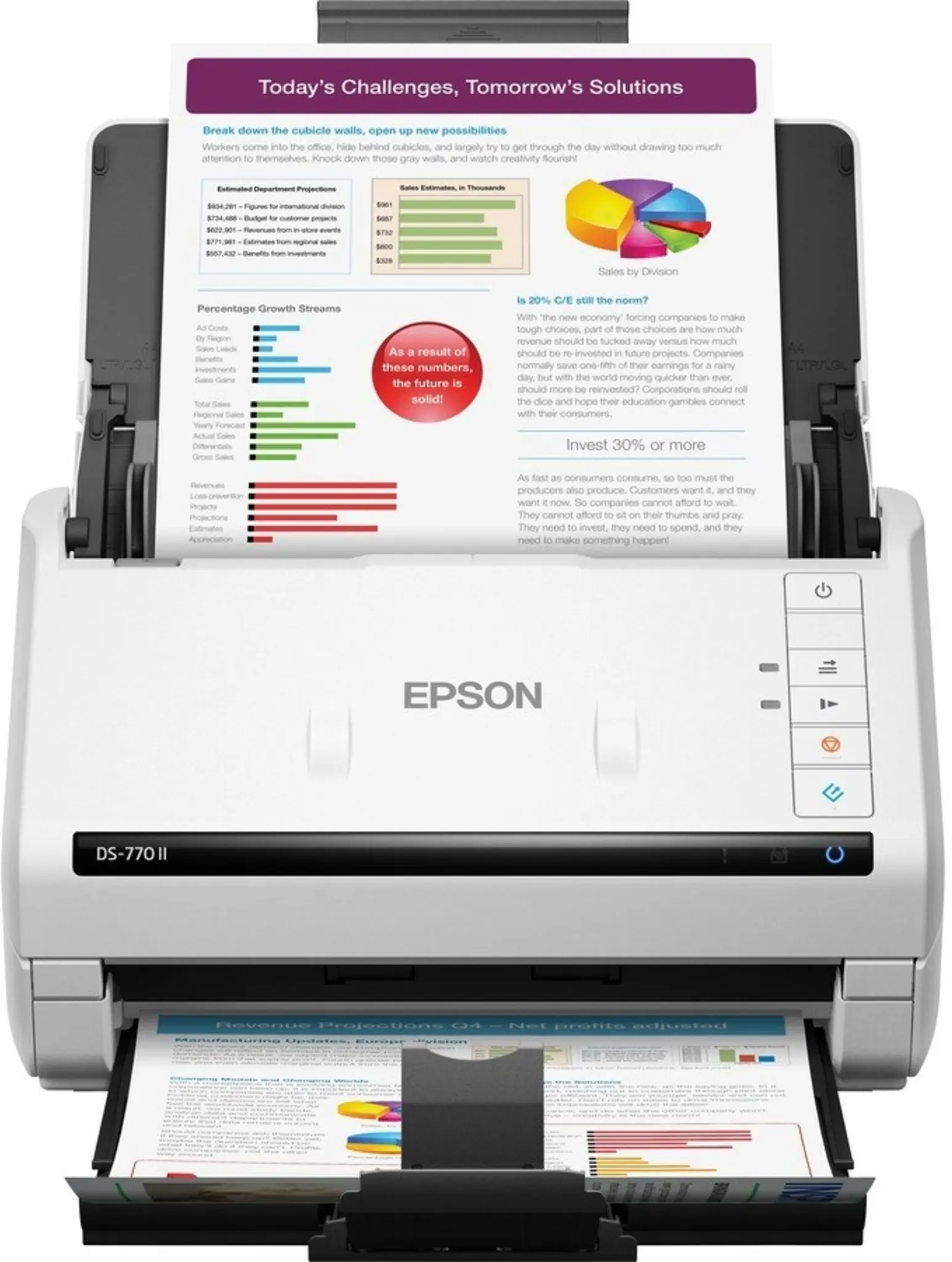 Imagen 1 de Escáner de Escritorio Epson DS-770 II Color Dúplex 600dpi 45ppm Interfaz USB 3.0