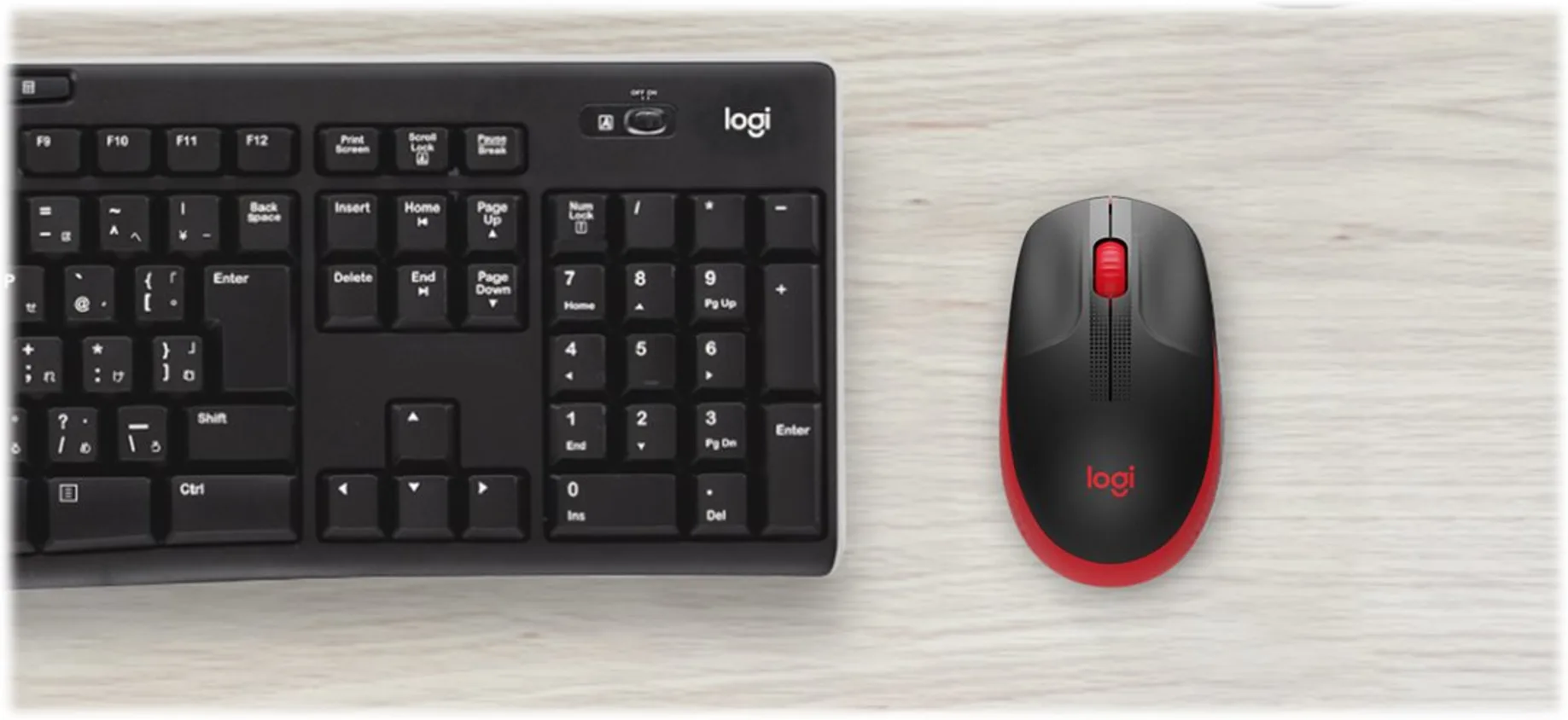 Imagen 4 de Mouse Inalámbrico Logitech M190 Óptico 1000dpi Ambidiestro 3 botones USB rojo