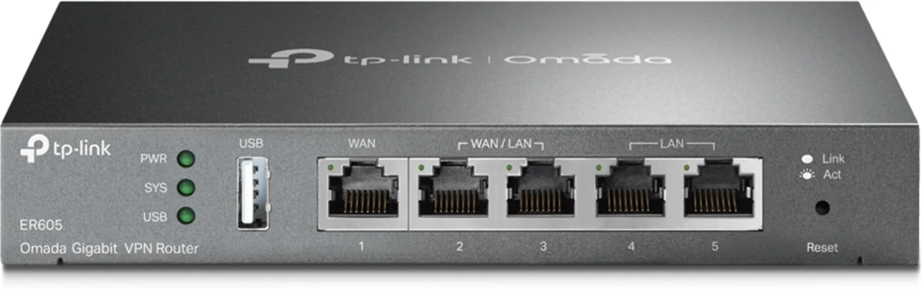 Imagen 0 de Router TP-Link ER605 V2 VPN Gigabit VPN 3 puertos Ethernet WAN + 1 USB WAN