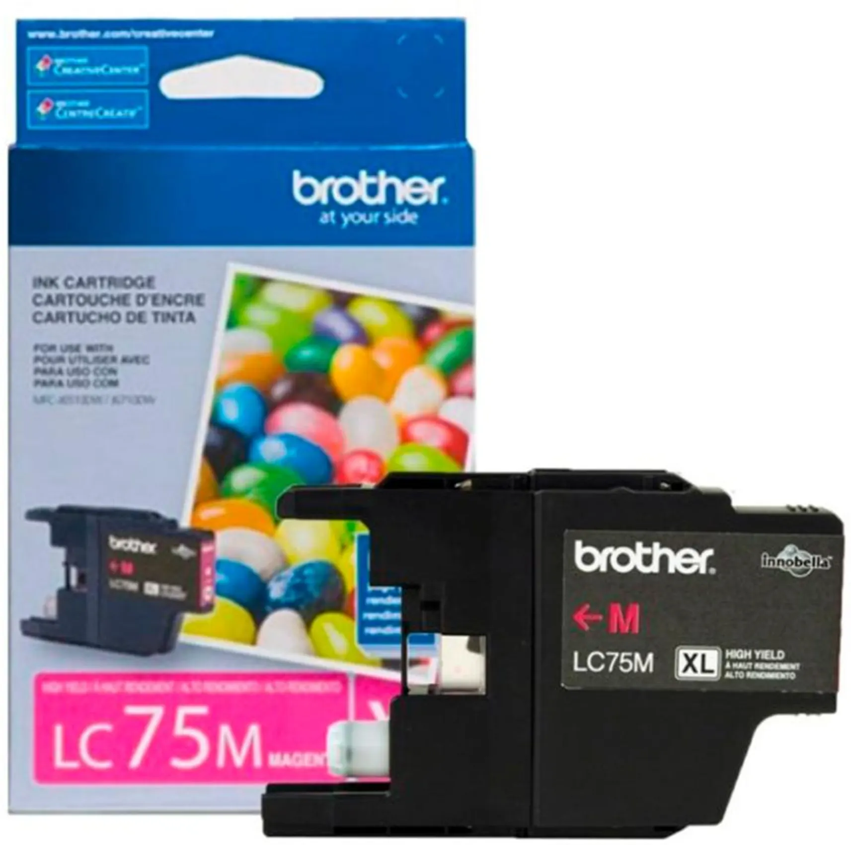 Imagen 0 de Cartridge Brother LC-75M Magenta para MFC-J6710DW