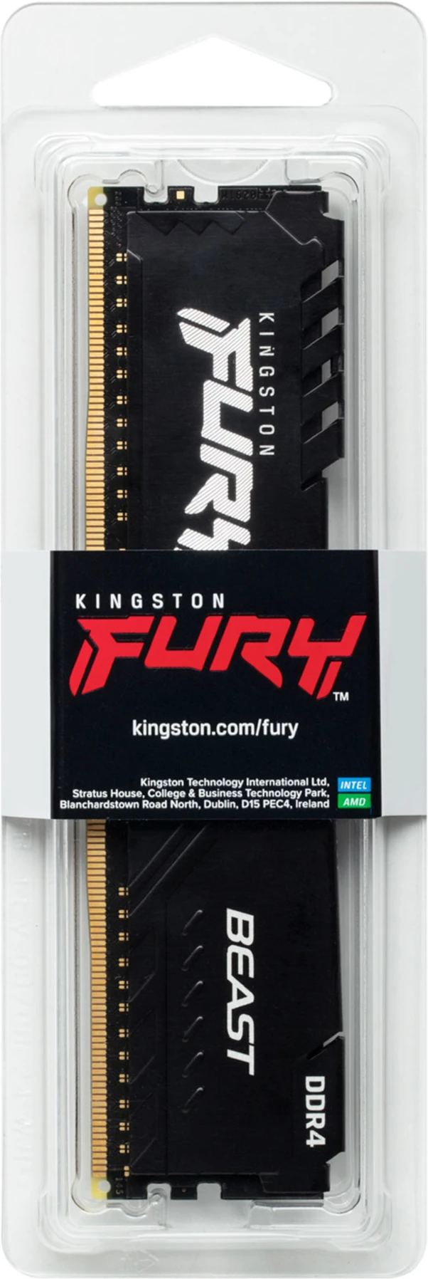Imagen 4 de Memoria RAM 32GB DDR4 3600MHz DIMM CL18 Non-ECC 1.35v 288p - FURY Beast Black