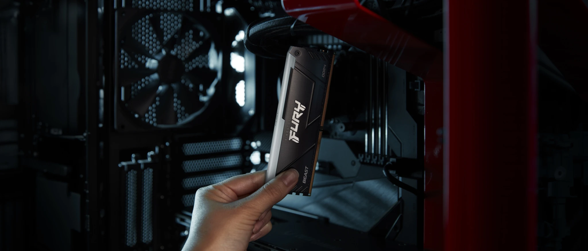 Imagen 7 de Memoria RAM 16GB DDR4 3200MHz DIMM CL16 Non-ECC 1.35v 288p Kingston FuryBeastRGB