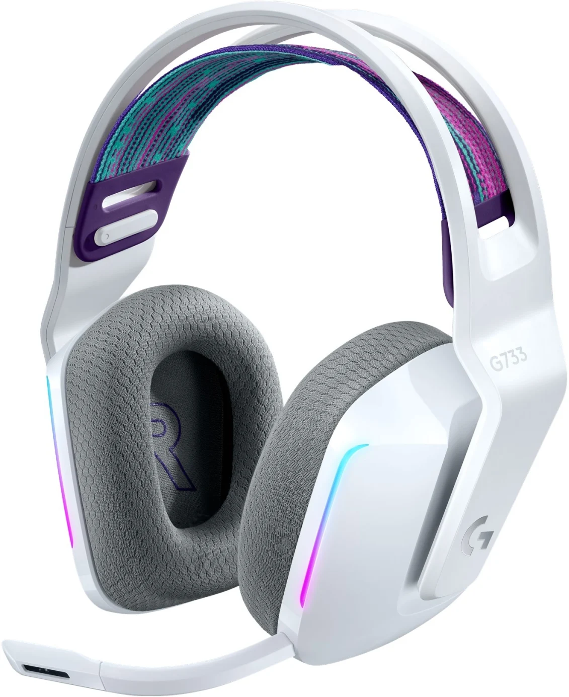 Imagen 4 de Audífonos Gamer Inalámbricos Logitech G733 LIGHTSPEED RGB 7.1 cMic USB2.0 Blanco