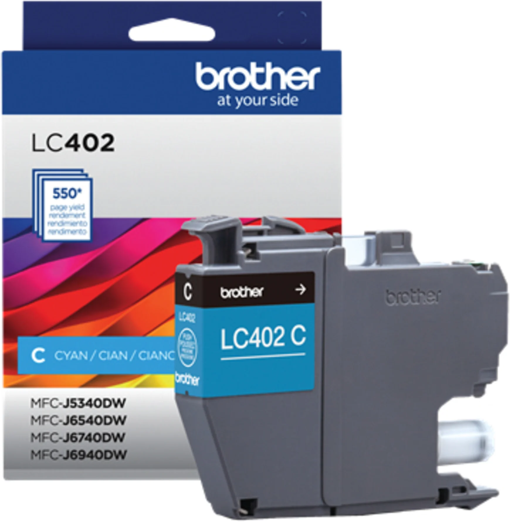 Imagen 1 de Cartridge Brother LC402CS Cyan Comp. MFCJ6740DW, 550 Páginas