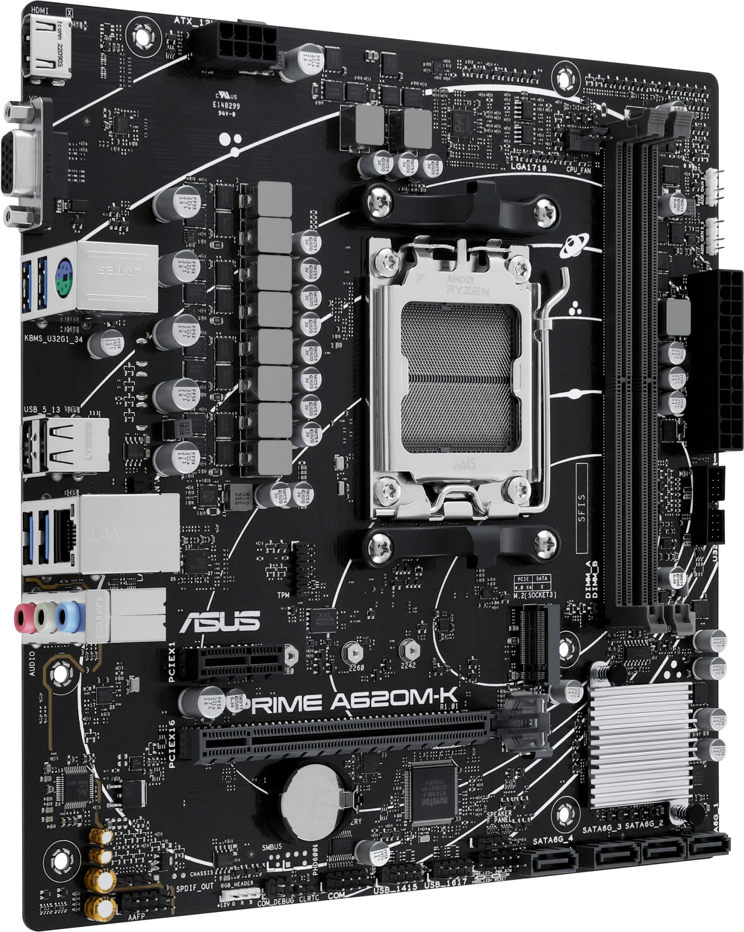 Imagen 1 de Tarjeta Made Asus PRIME A620M-K AMD AM5 2*DDR5 M.2 PS/2 HDMI VGA 4*USB3.2 mATX