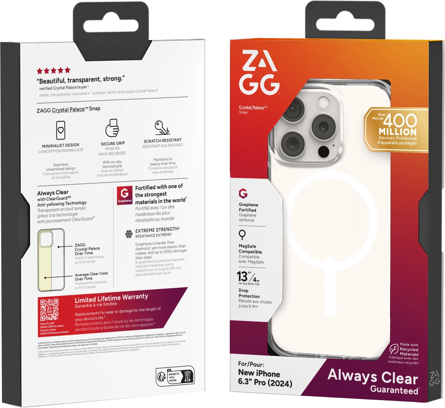 Imagen 4 de Funda Crystal Palace Snap Magsafe iPhone 16 Pro Zagg Jim