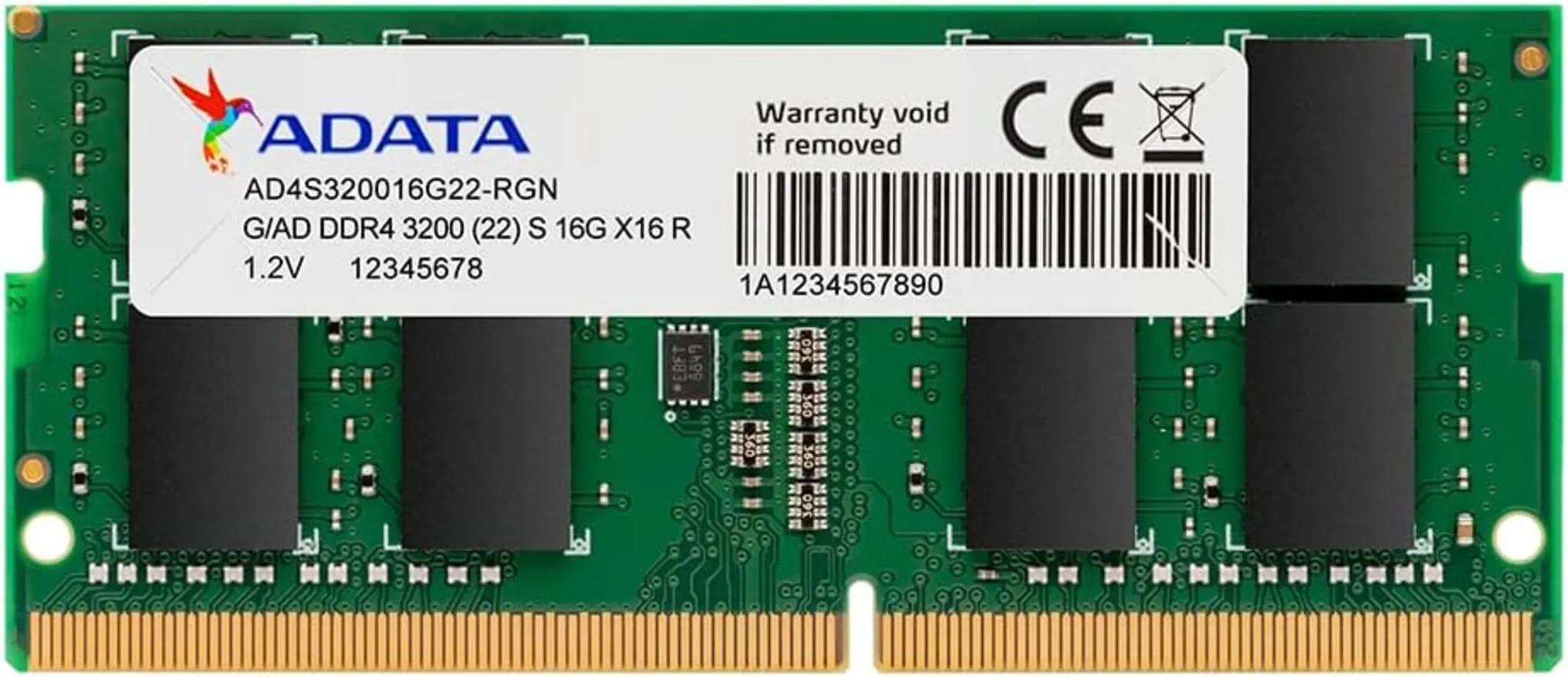 Imagen 1 de Memoria RAM 16GB DDR4 3200MHz SO-DIMM CL22 Non-ECC 1.2v 260p - ADATA
