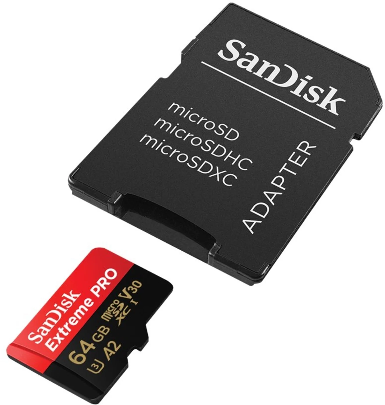 Imagen 1 de Memoria MicroSDHC 64GB SanDisk Extreme Pro UHSI C10 A2 U3 V30 Le200MB/s Es90MB/s