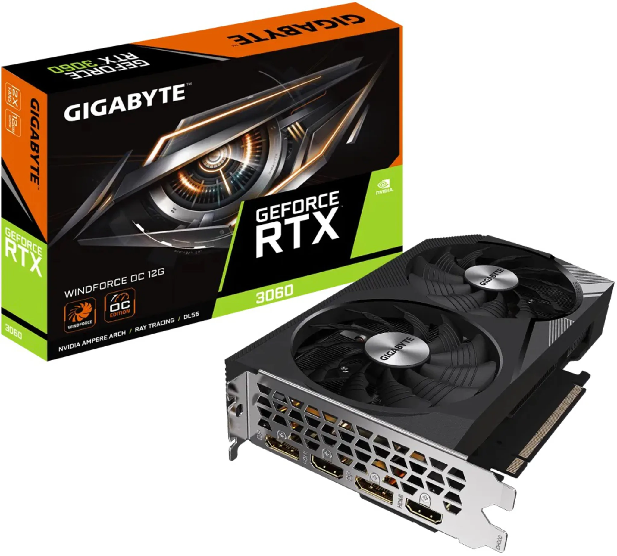 Imagen 0 de Gigabyte GeForce RTX 3060 WINDFORCE OC 12G [GV-N3060WF2OC-12GD]