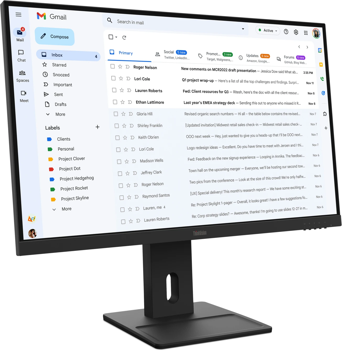 Imagen 1 de Monitor Lenovo ThinkVision E27-40 27" FHD 1920*1080 DP HDMI VGA 100Hz