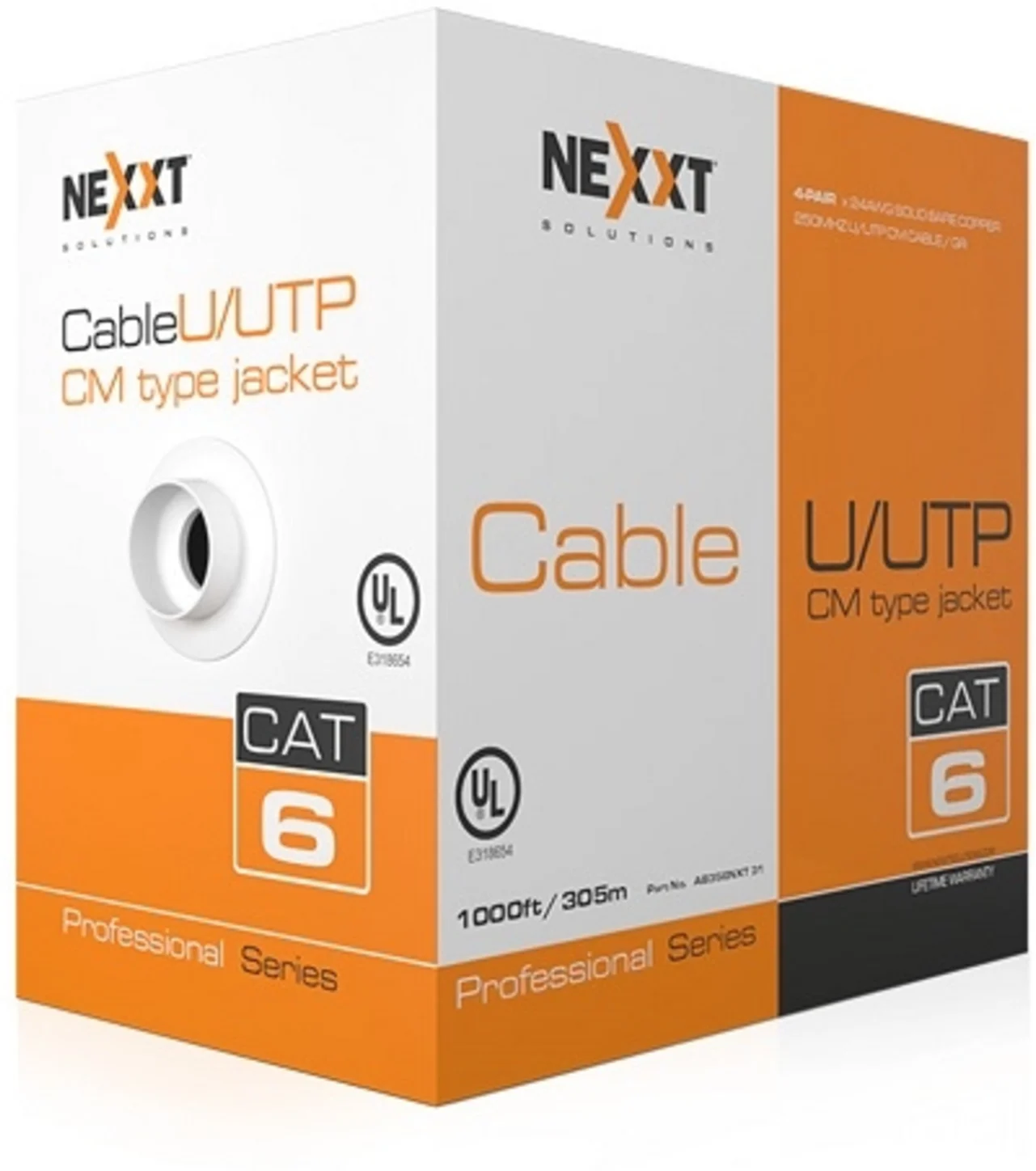 Imagen 1 de Cable de Red Nexxt Cat6 UTP RJ45 24AWG 4Pares 305mts Color AZUL