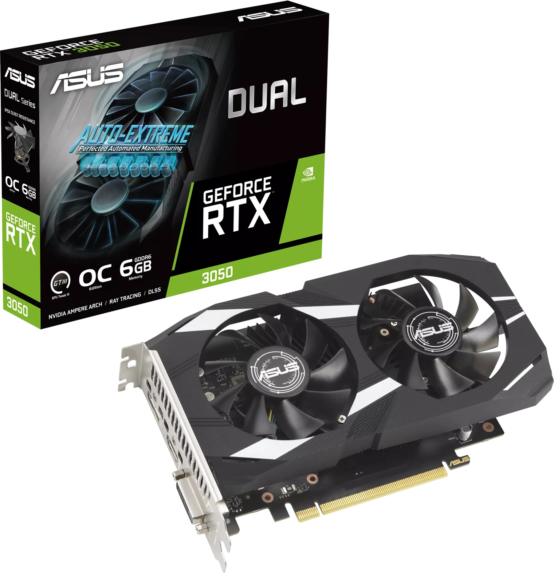 Imagen 9 de Tarjeta de Video Asus DUAL-RTX3050-O6G 6GB GDDR6 PCIe 4.0 DP DVI-D HDMI ATX