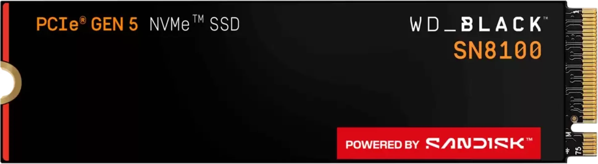 Imagen 0 de Western Digital WD Black SN8100 - Internal hard drive - 1 TB - M.2 2280 - Solid state drive