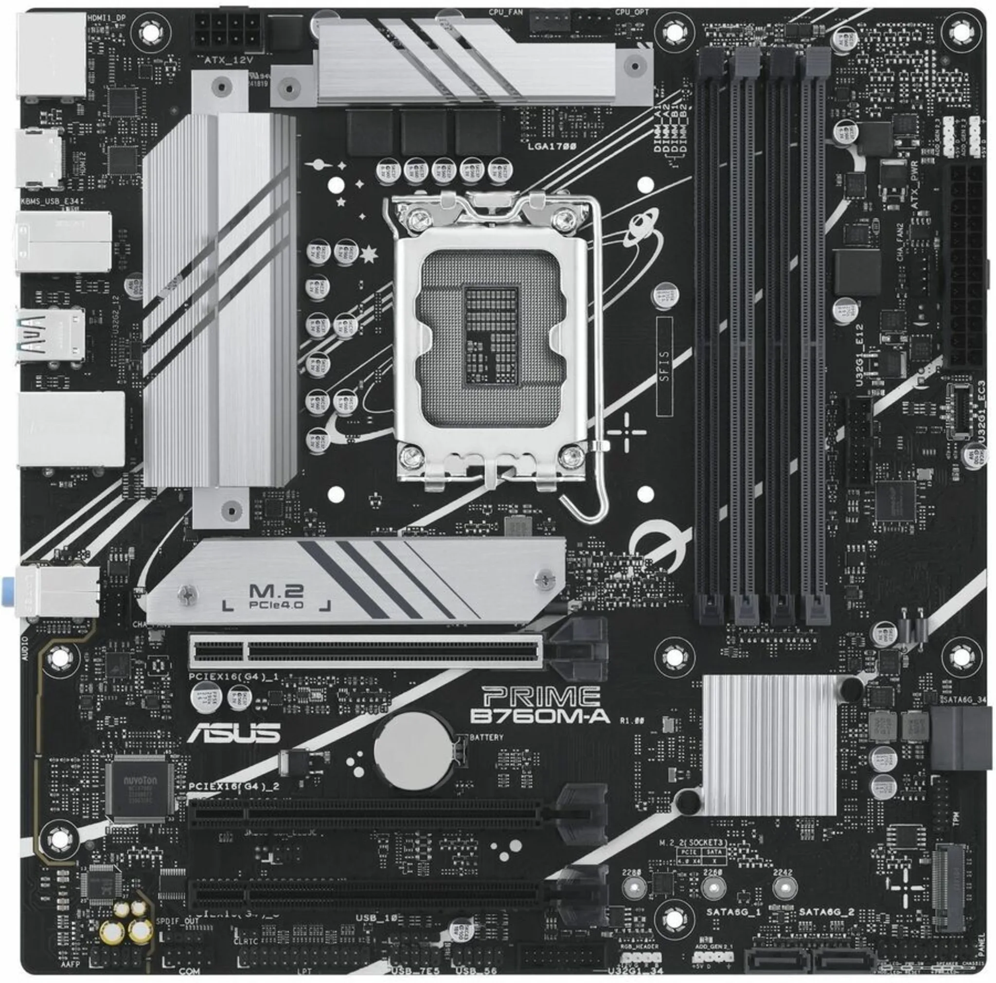 Imagen 0 de Tarjeta Madre Asus PRIME B760M-A LGA1700 13°G 4*DDR5 2*M.2 DP 2*HDMI PS/2 USB3.2
