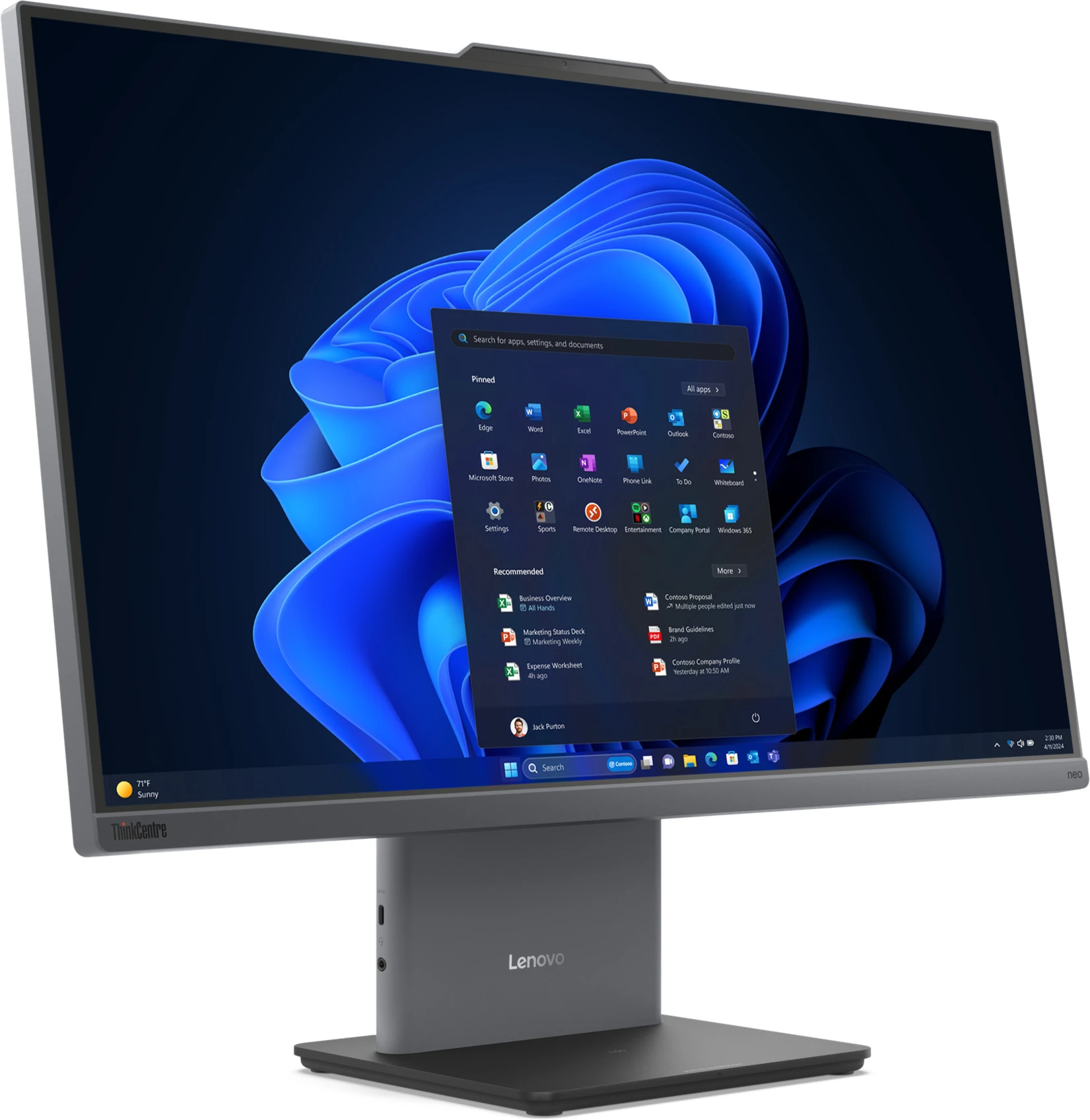 Imagen 6 de Computador Lenovo AIO ThinkCentre Neo 55a 24 G6 Ryzen 5 220 16GB 512GB 23.8"W11P