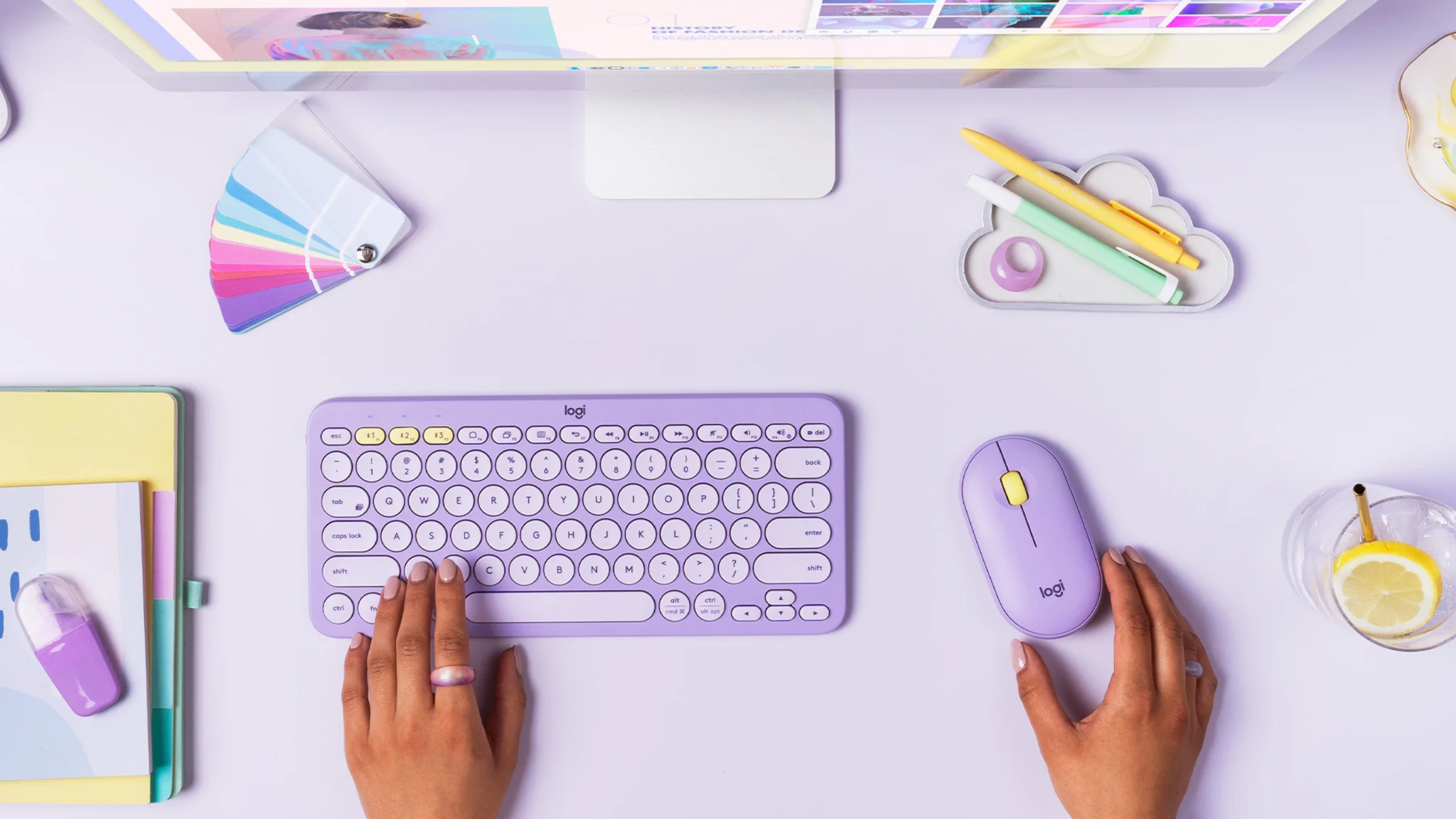 Imagen 8 de Logitech K380 Multi-Device Keyboard- Spanish Layout Lavender