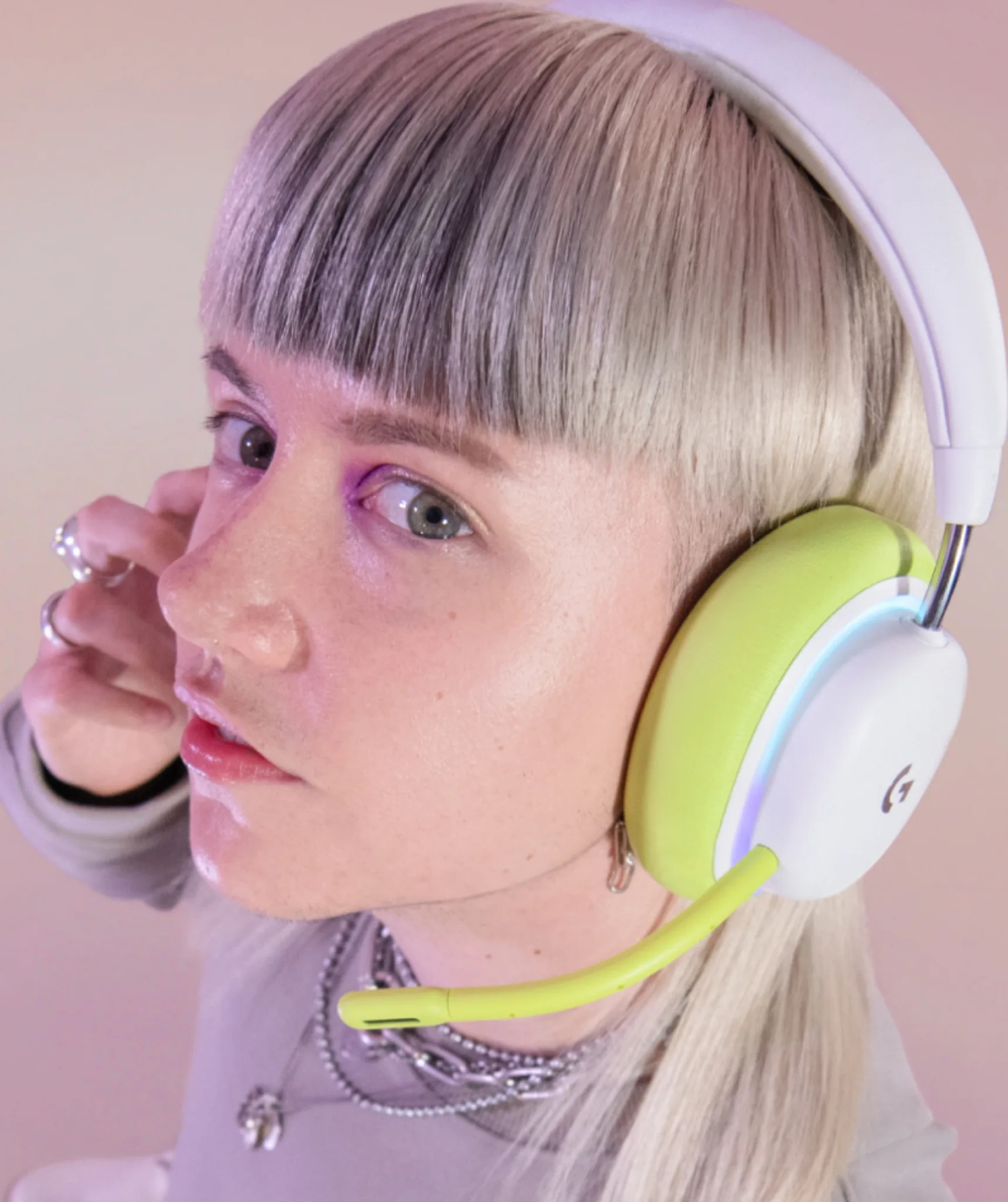 Imagen 5 de Audífonos Gamer Inalámbricos Logitech G735, RGB Wireless Lightspeed Color Blanco