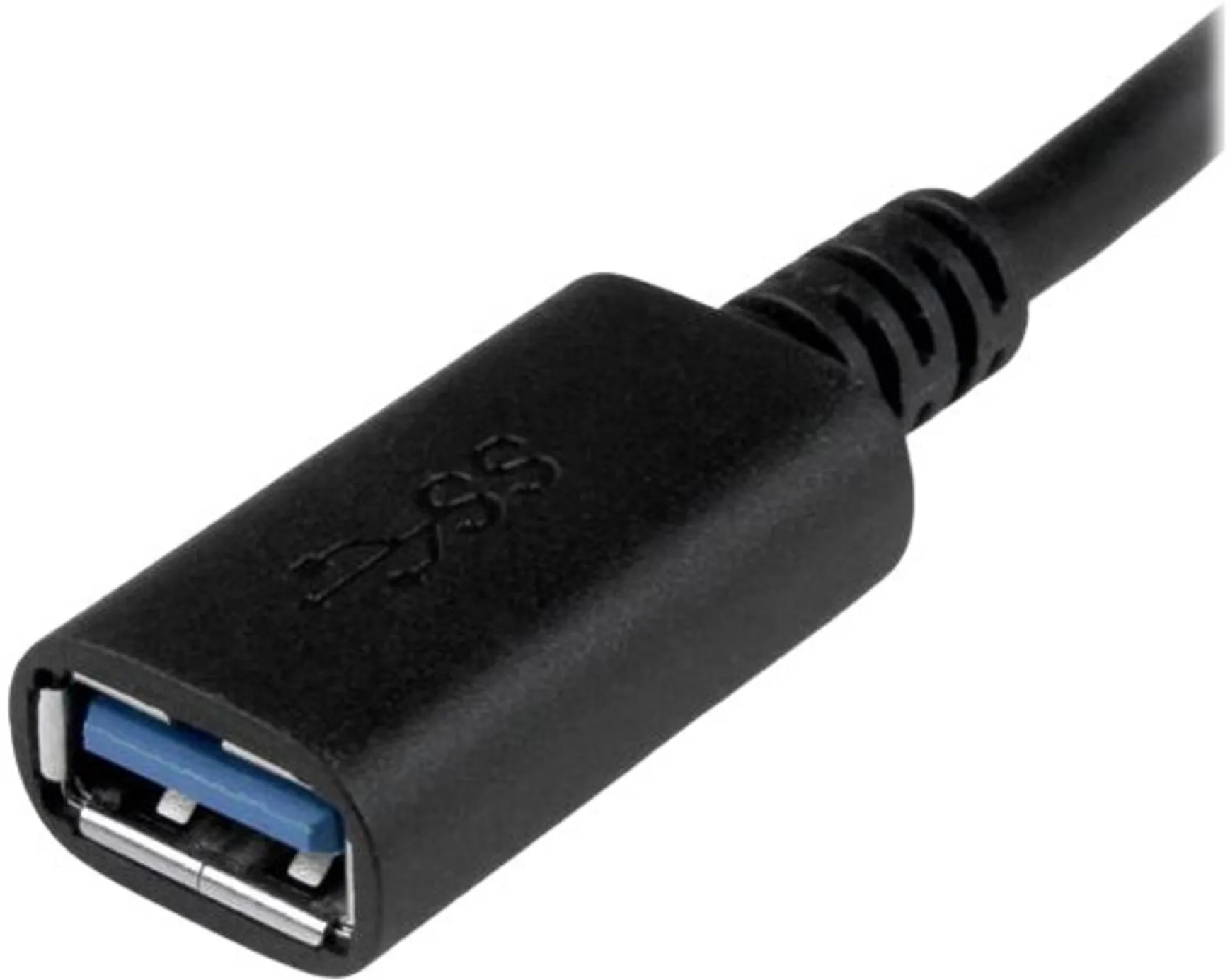 Imagen 0 de Adaptador USB Tipo-C 3.1 Gen 1 (5 Gbps) a USB Tipo-A, M/H 15cm 6" Níquel Negro.