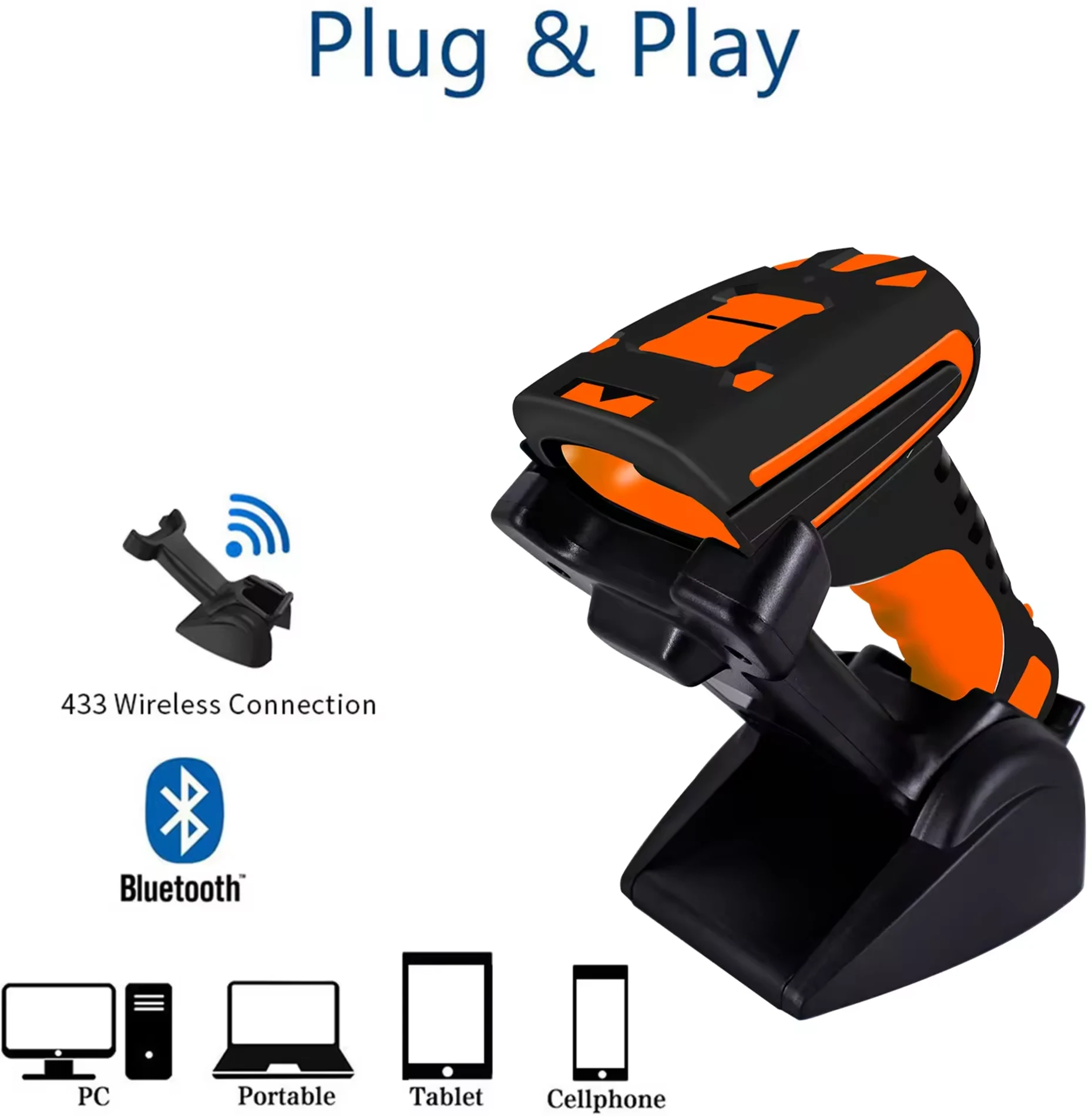 Imagen 6 de Lector de Codigo de Barras Symcode 2D MJ-1911 Inalambrico Rugged