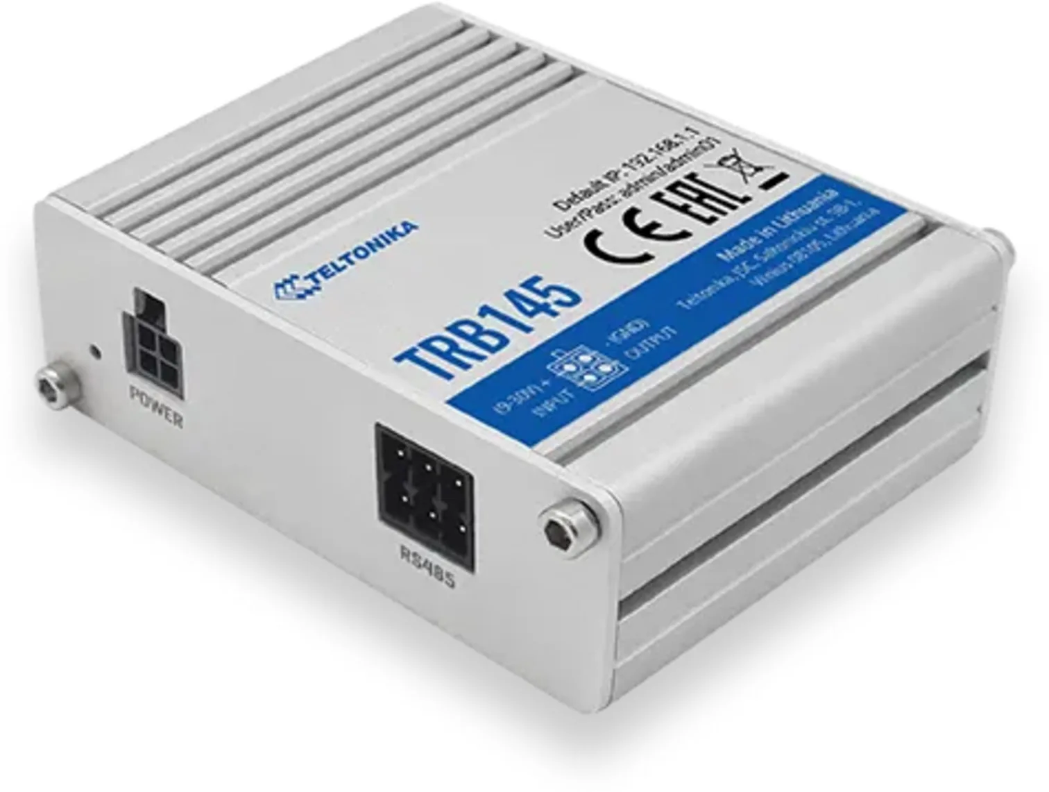 Imagen 2 de Teltonika TRB145 Gateway Celular Industrial Teltonika TRB145 4G/LTE (Cat 1), 3G, 2G con interfaz RS485 DI/DO