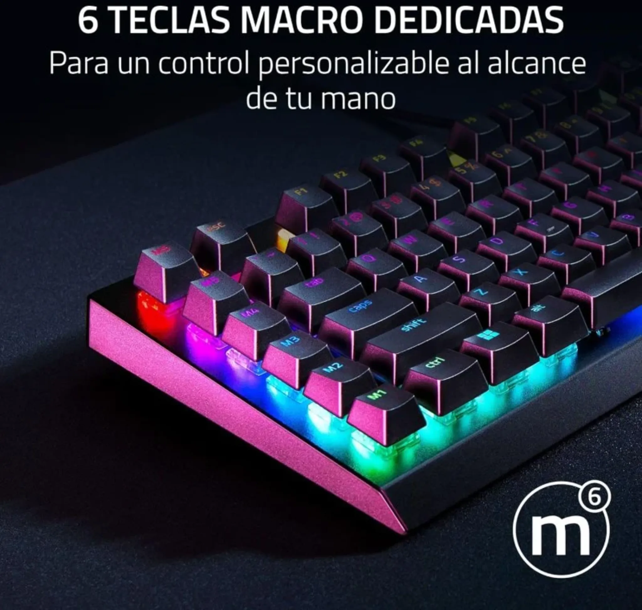 Imagen 3 de Teclado Gamer Alámbrico Razer BlackWidow V4 X, Chroma RGB Mecánico Español