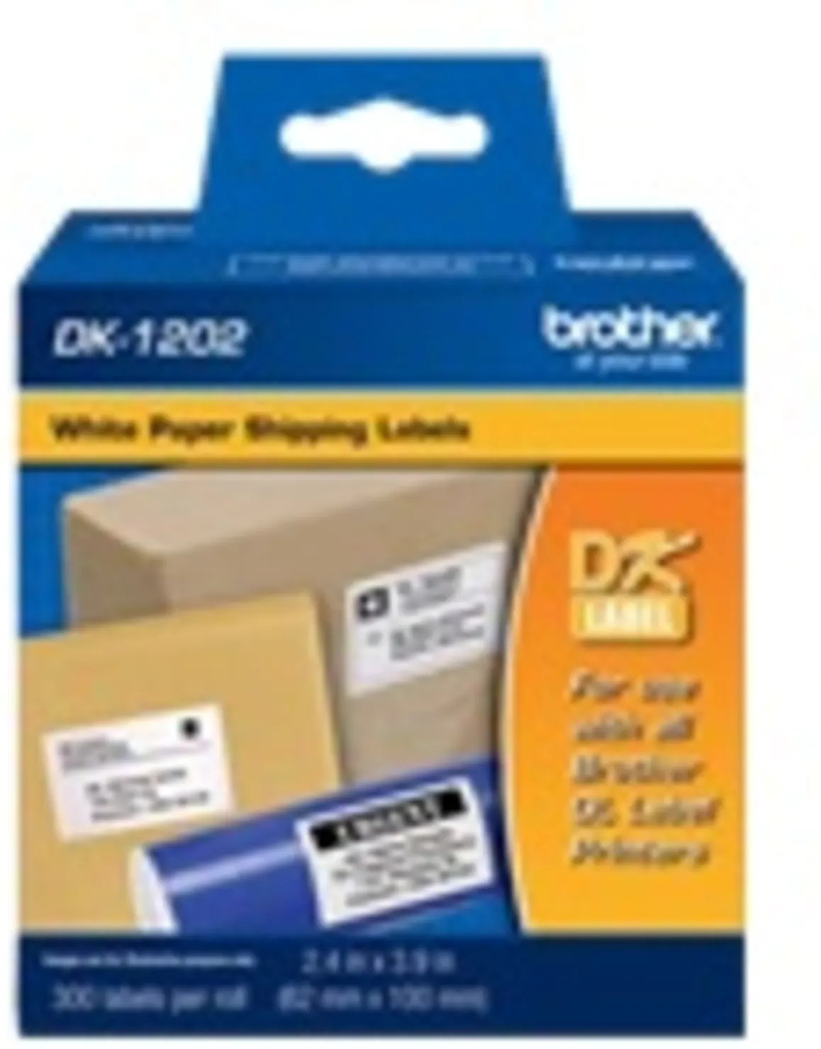 Imagen 3 de Cinta Rotuladora Brother DK1202 6cm x 10cm x 300 Etiquetas Color Blanco