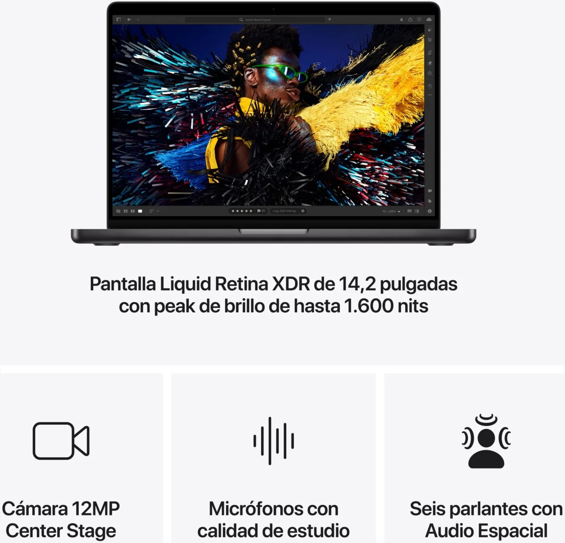 Imagen 5 de MacBook Pro 14/ M4/ CPU 10C/ GPU 10C/ 24GB RAM / 512GB Negro Espacial