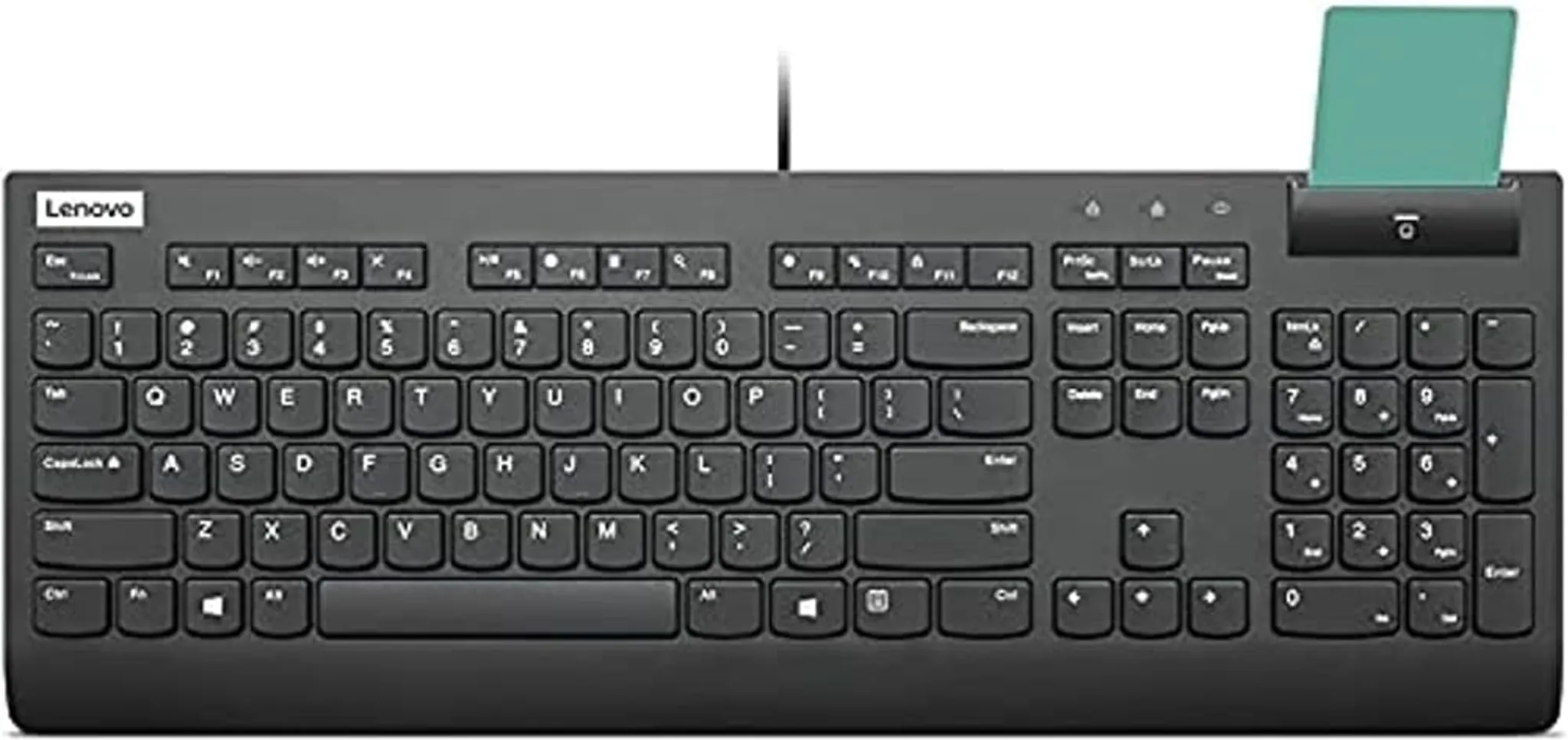 Imagen 3 de Teclado Alámbrico c/Lector de Tarjetas Lenovo Smartcard II, Indicadorr LED USB 