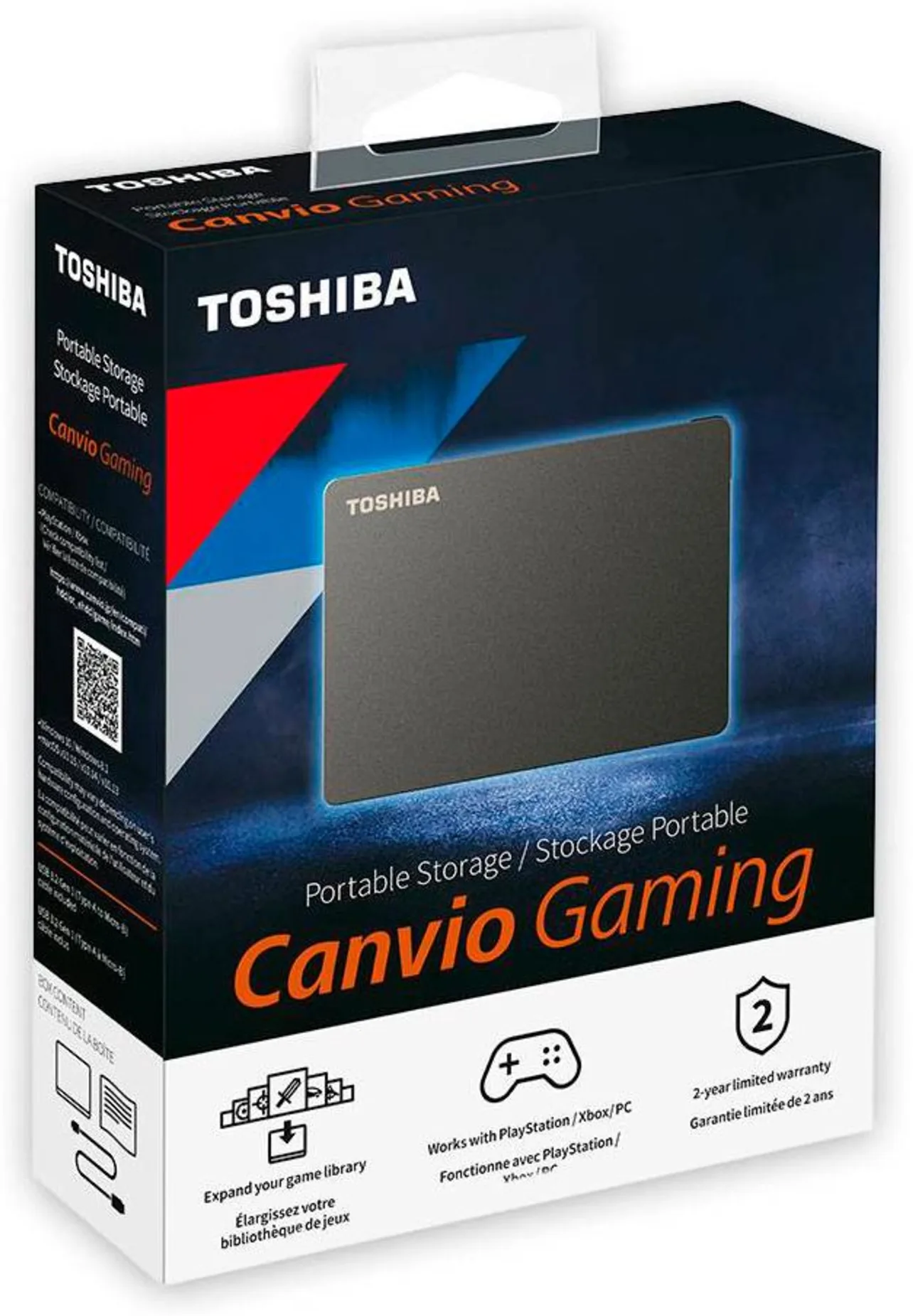 Imagen 0 de Disco Duro Externo Toshiba Canvio Gaming 2TB Cable USB Tipo-A Entrada Micro-B