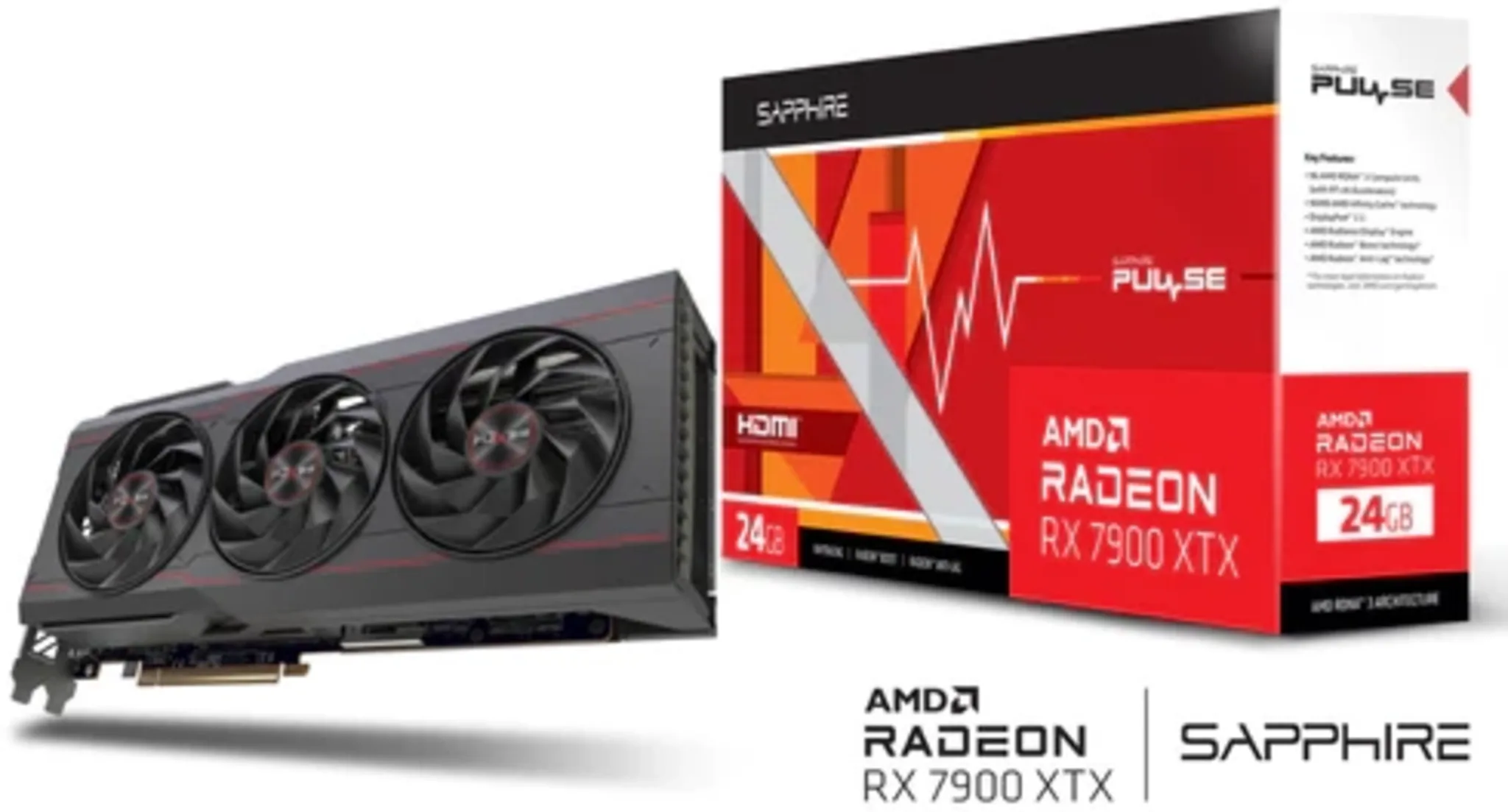 Imagen 0 de Sapphire PULSE AMD Radeon RX 7900 XTX Gaming OC 24GB [11322-02-20G]