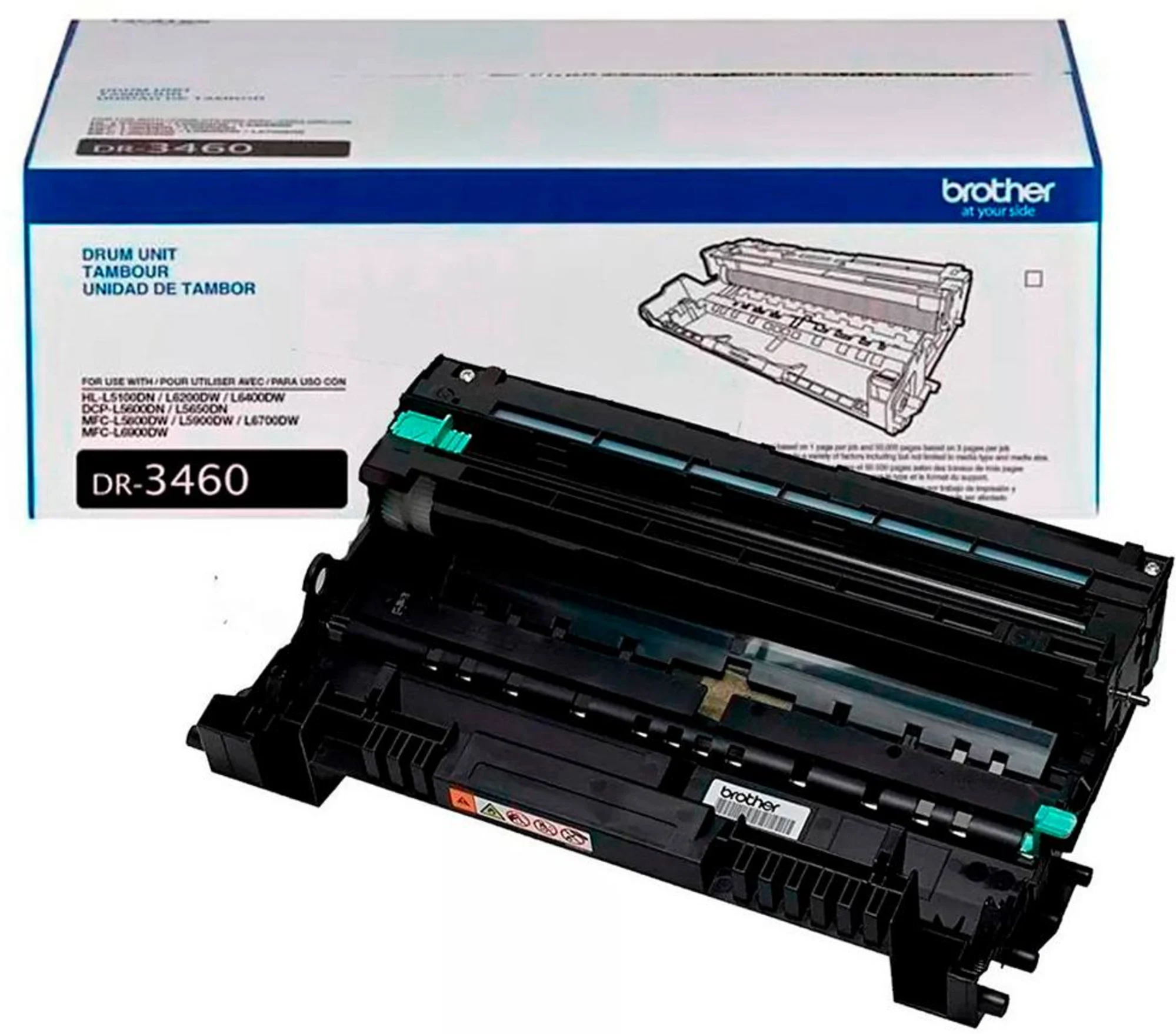 Imagen 0 de Tambor de imágen DR3460 Negro Laser 50000 Pag DCP-L5650DN/HL-L5100DN/MFC-L5900DW